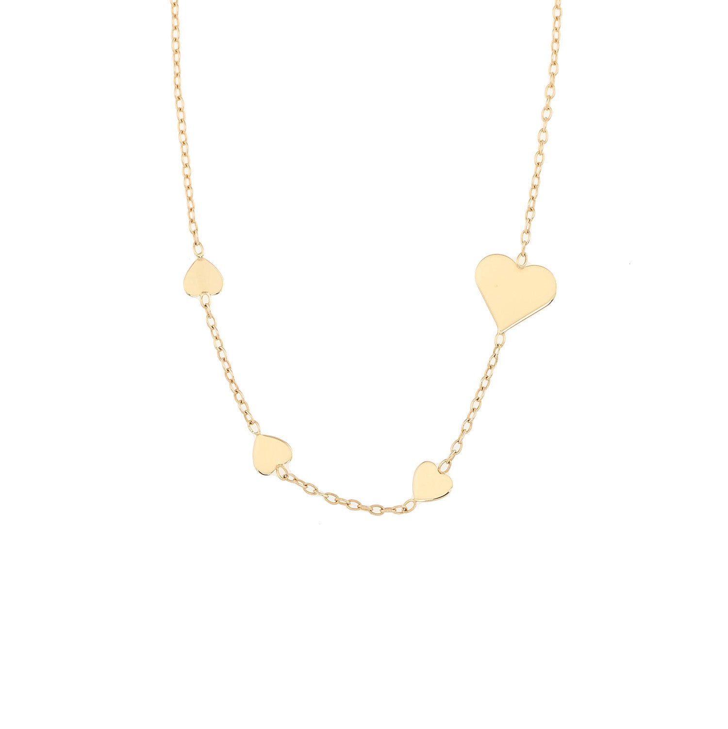 Gold Heart Pendant Necklace