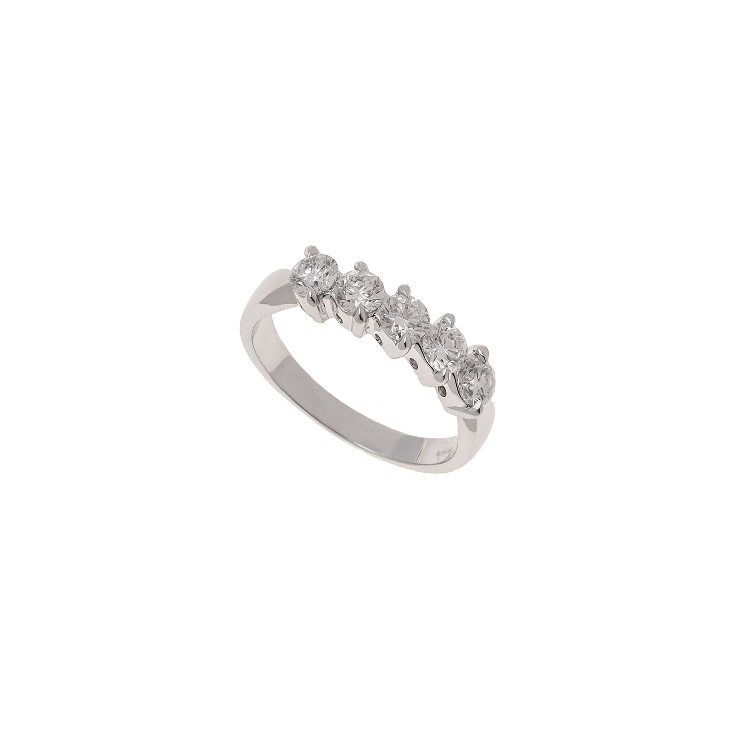 White Gold Diagonal Diamond Ring