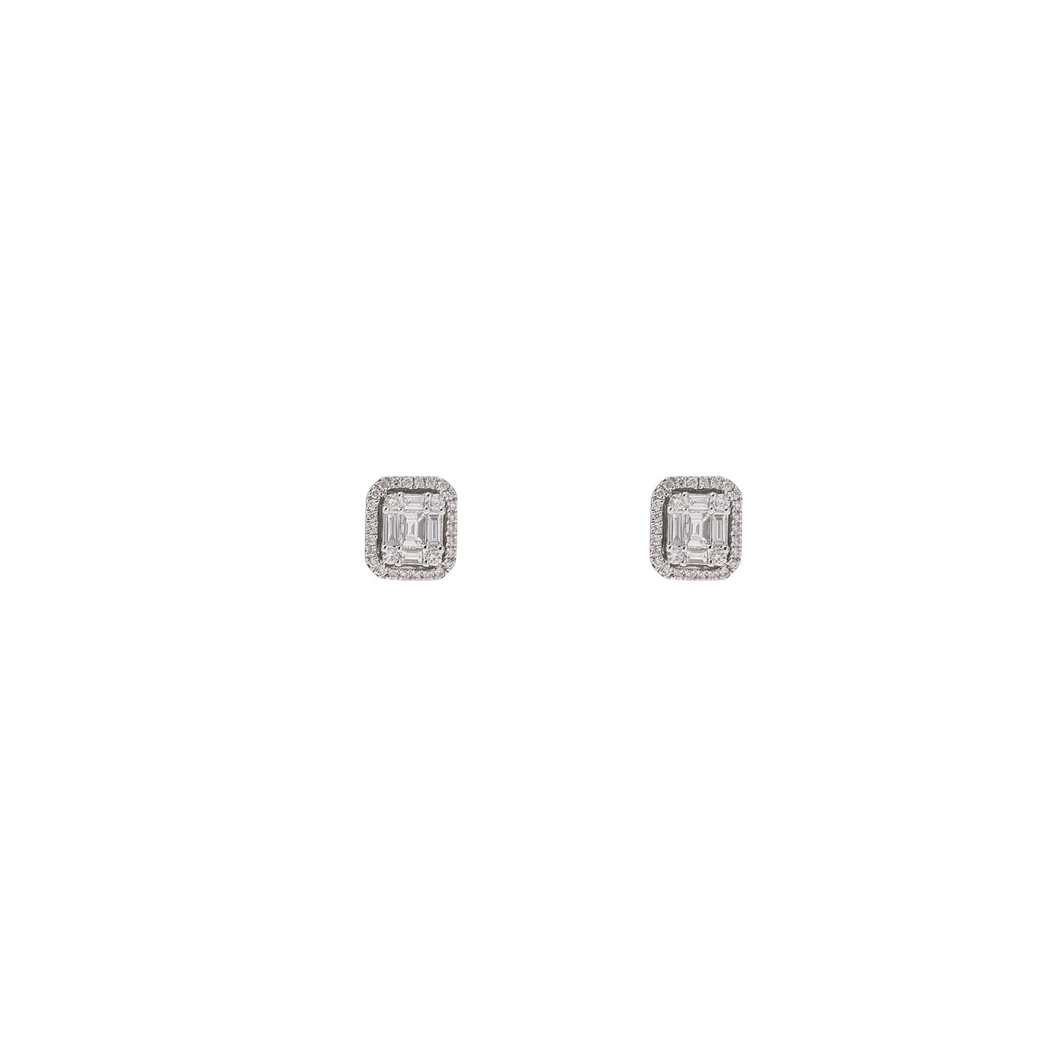 Emerald-cut Diamond Earrings