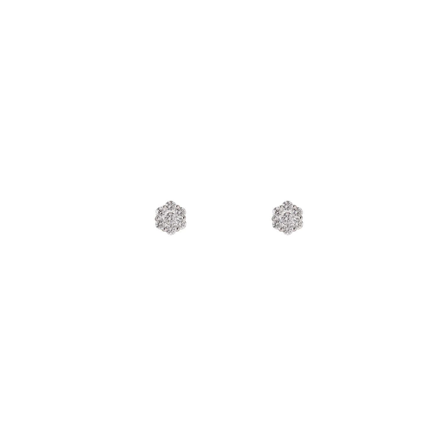 Diamond Snowflake Stud Earrings