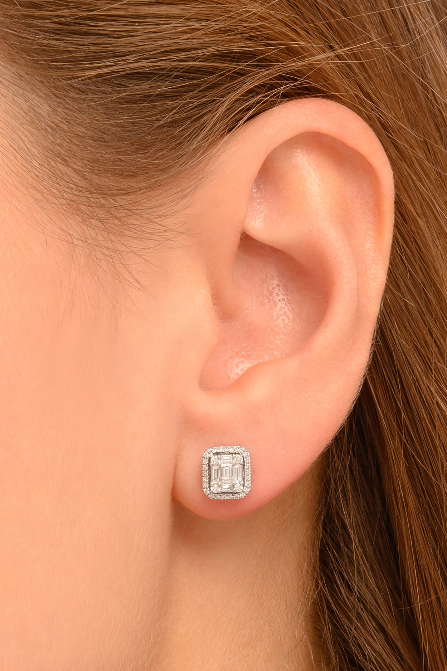 Emerald-cut Diamond Earrings