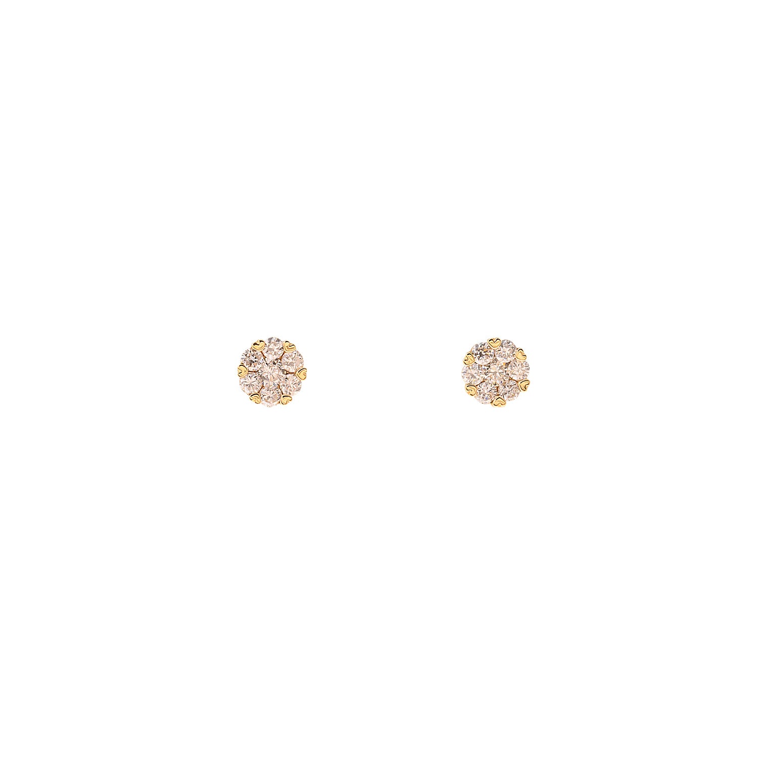 Multi Diamond Stud Earrings