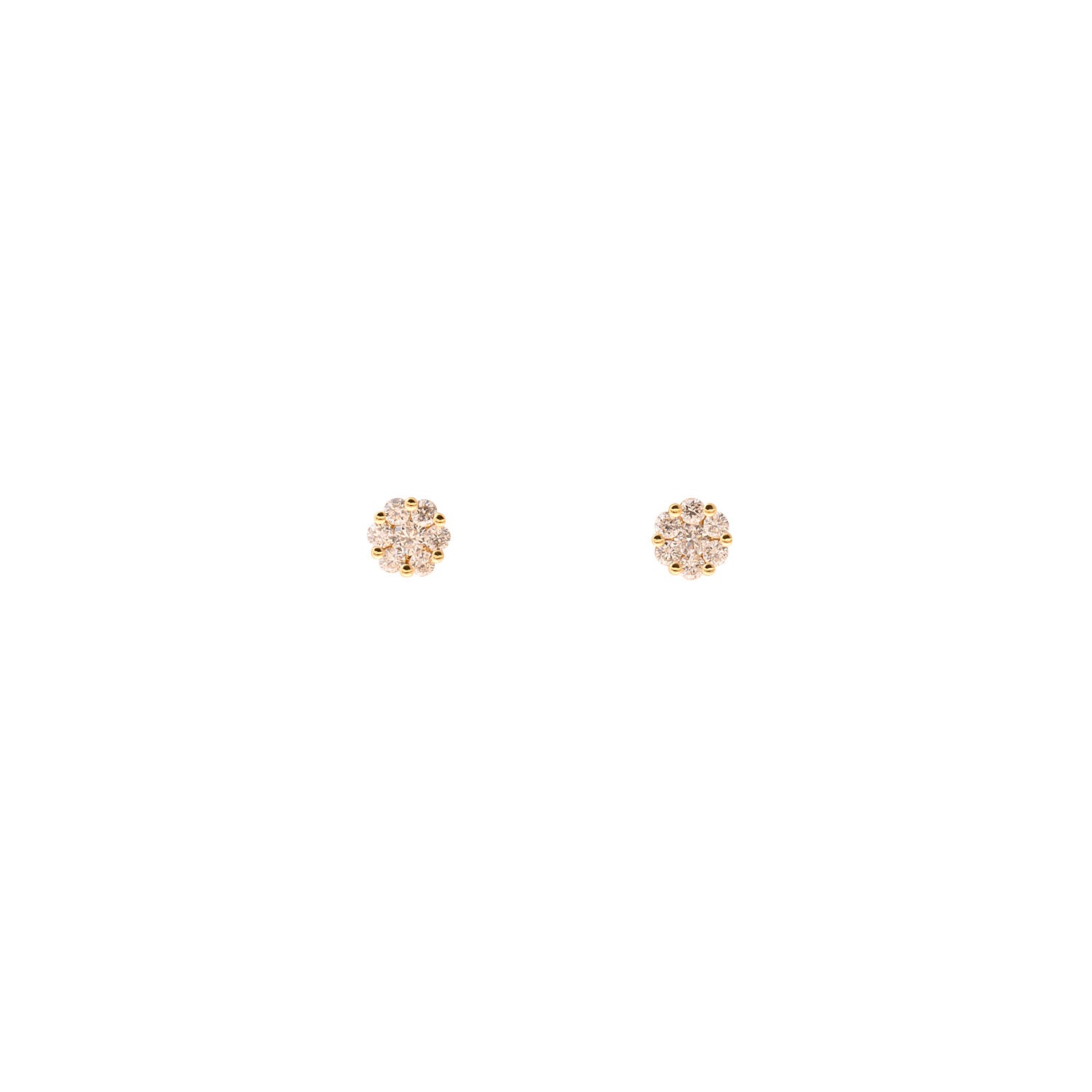 Multi Diamond Stud Earrings