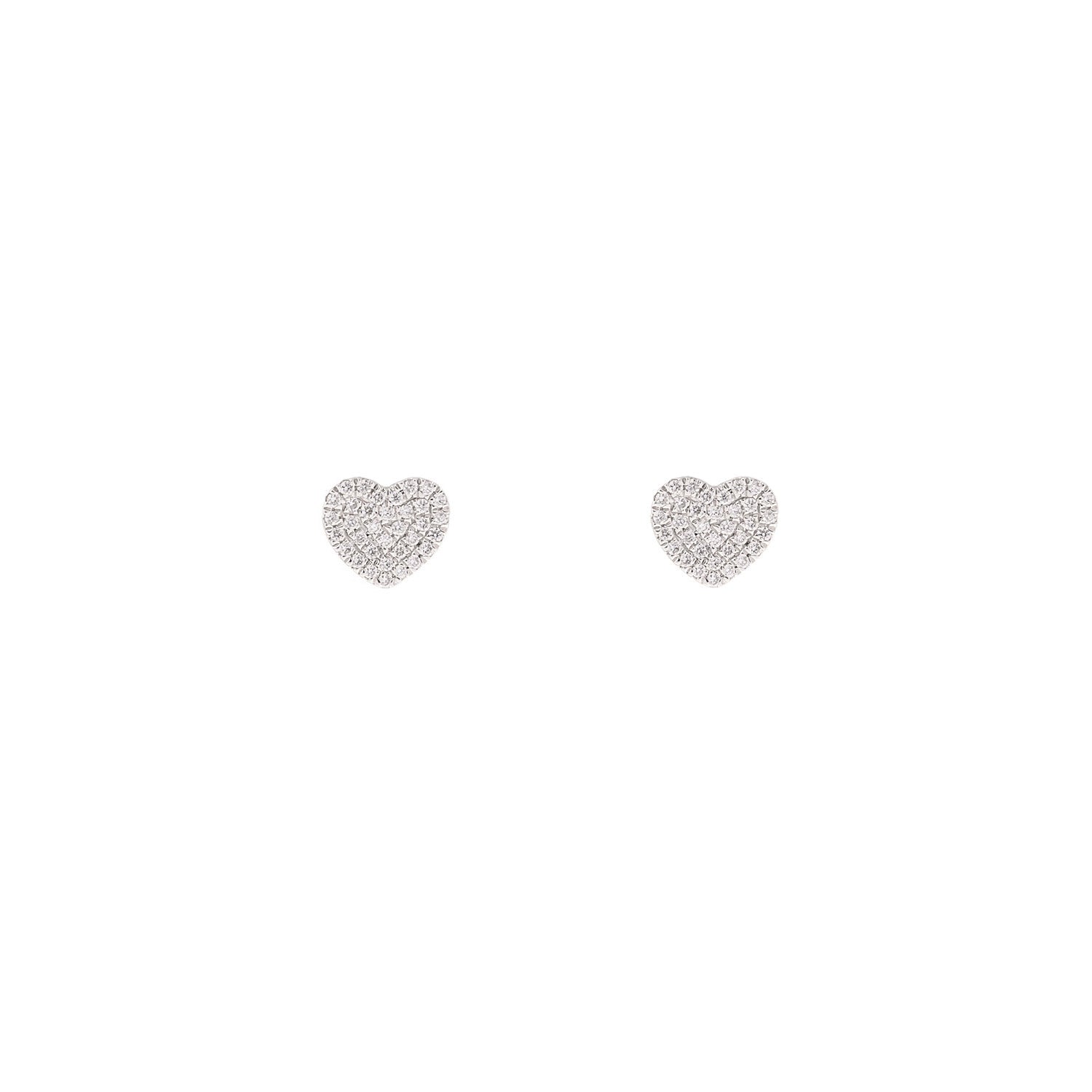 Heart Diamonds Stud Earrings