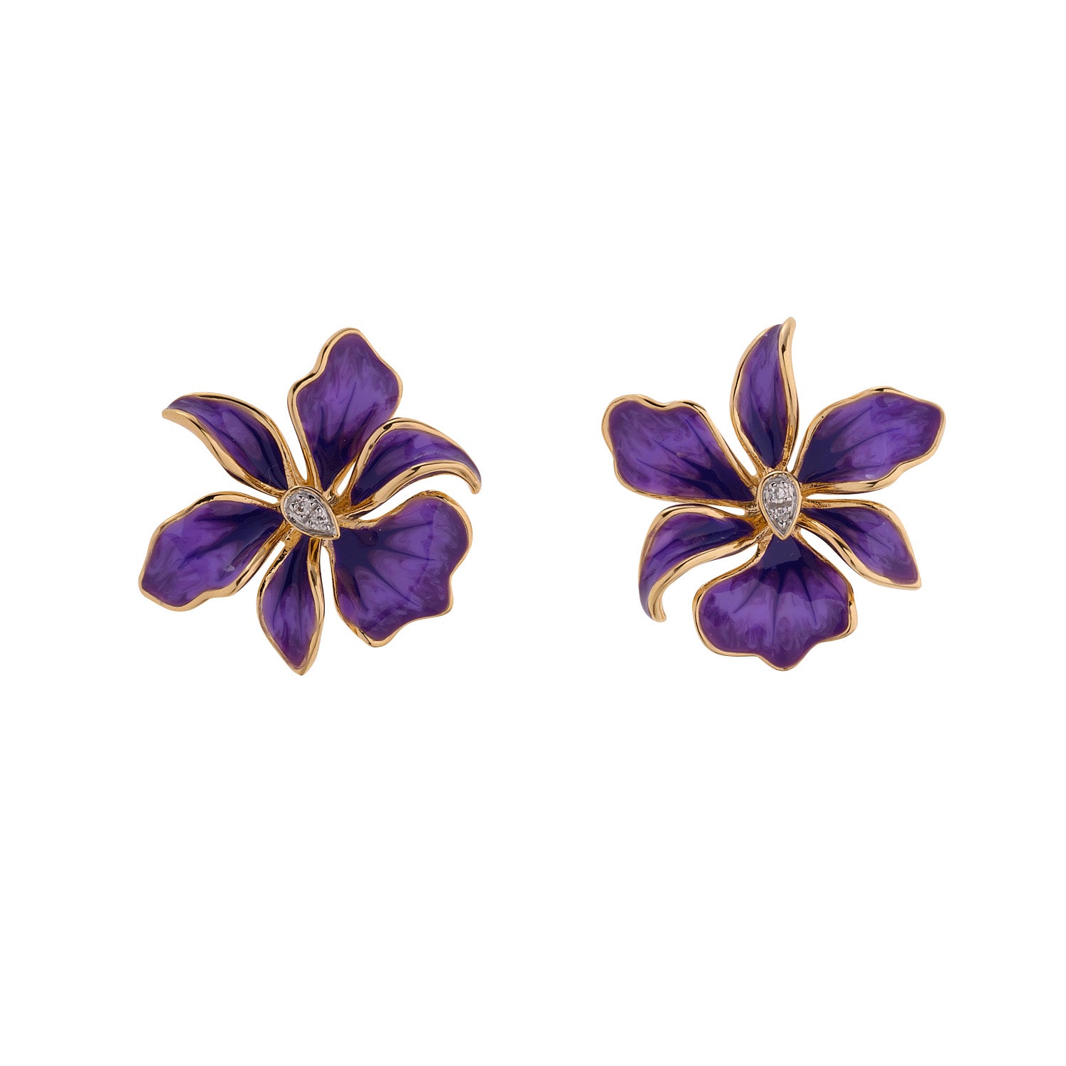 Purple Ivy Stud Earrings