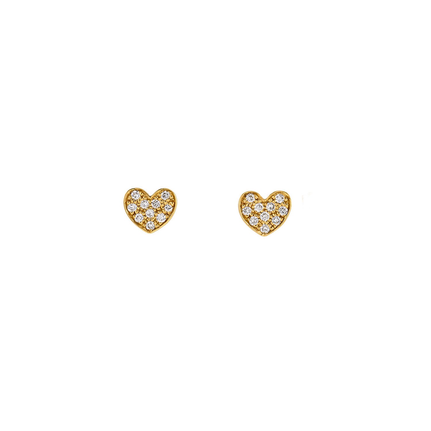 Heart multi diamoNd earrings