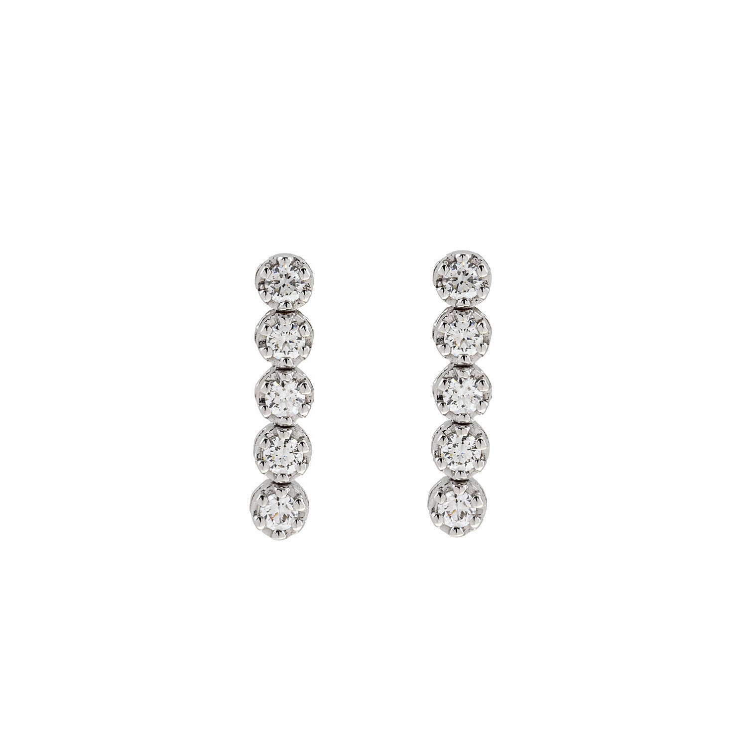 Diamond riviera earrings