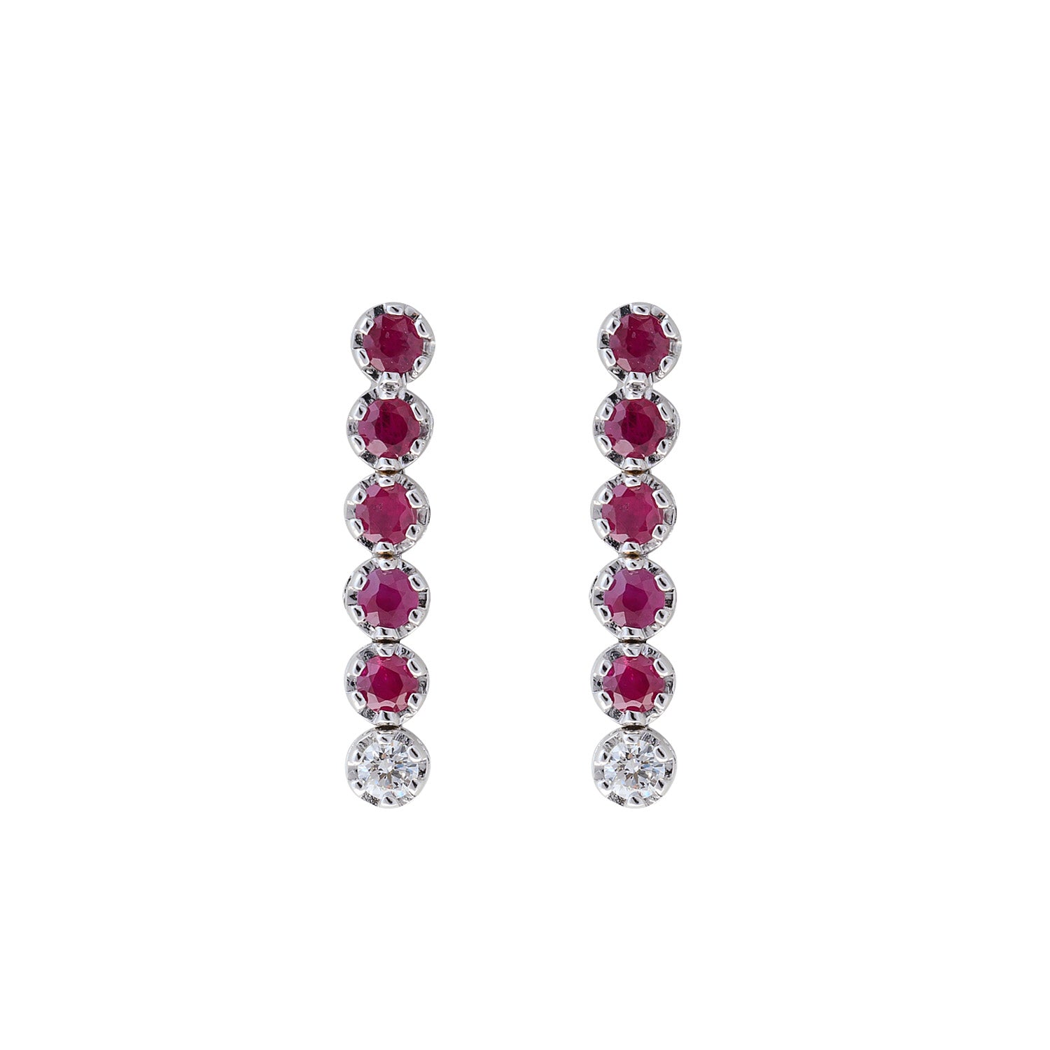 Ruby Riviera with Diamonds earrings