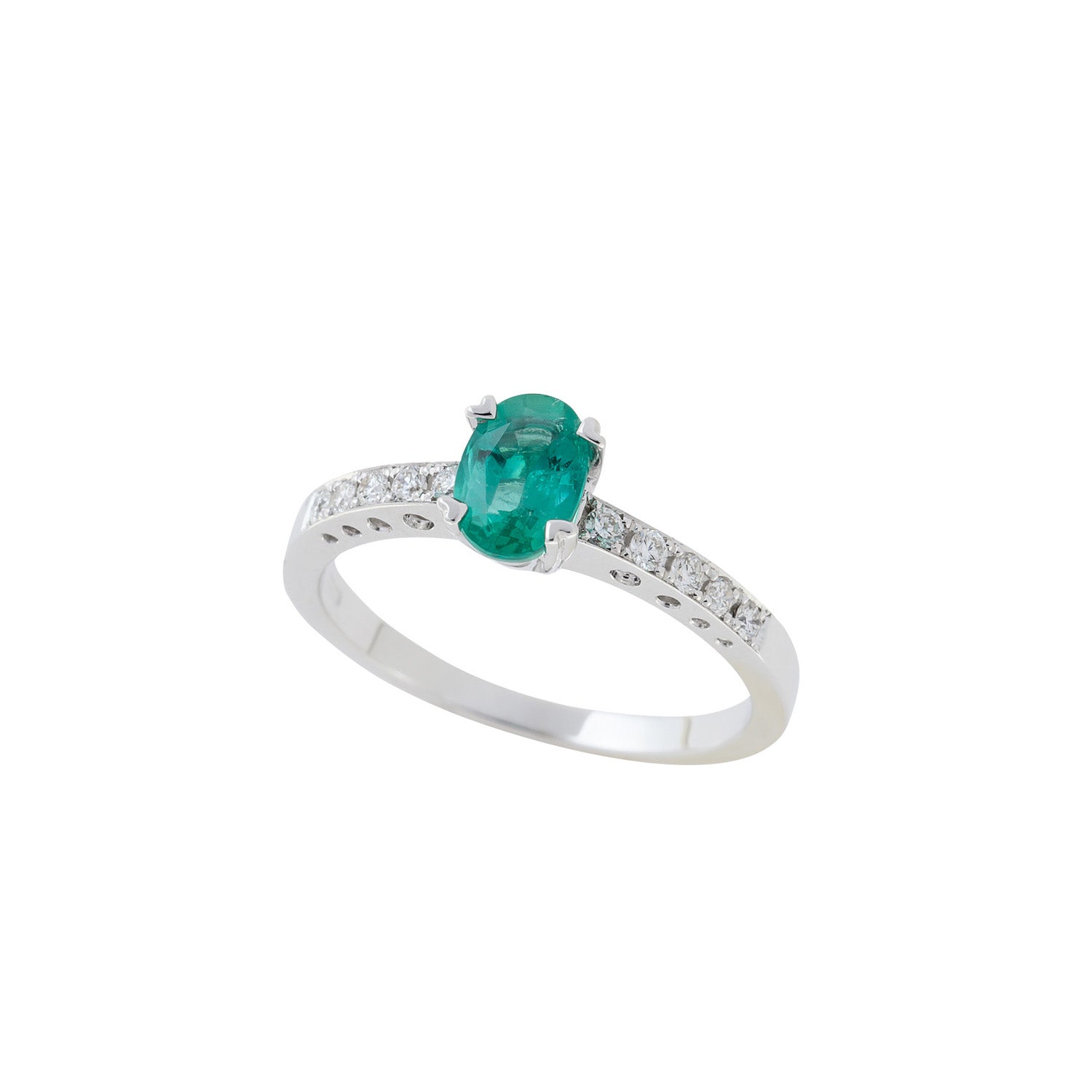 Emerald ring with Diamonds