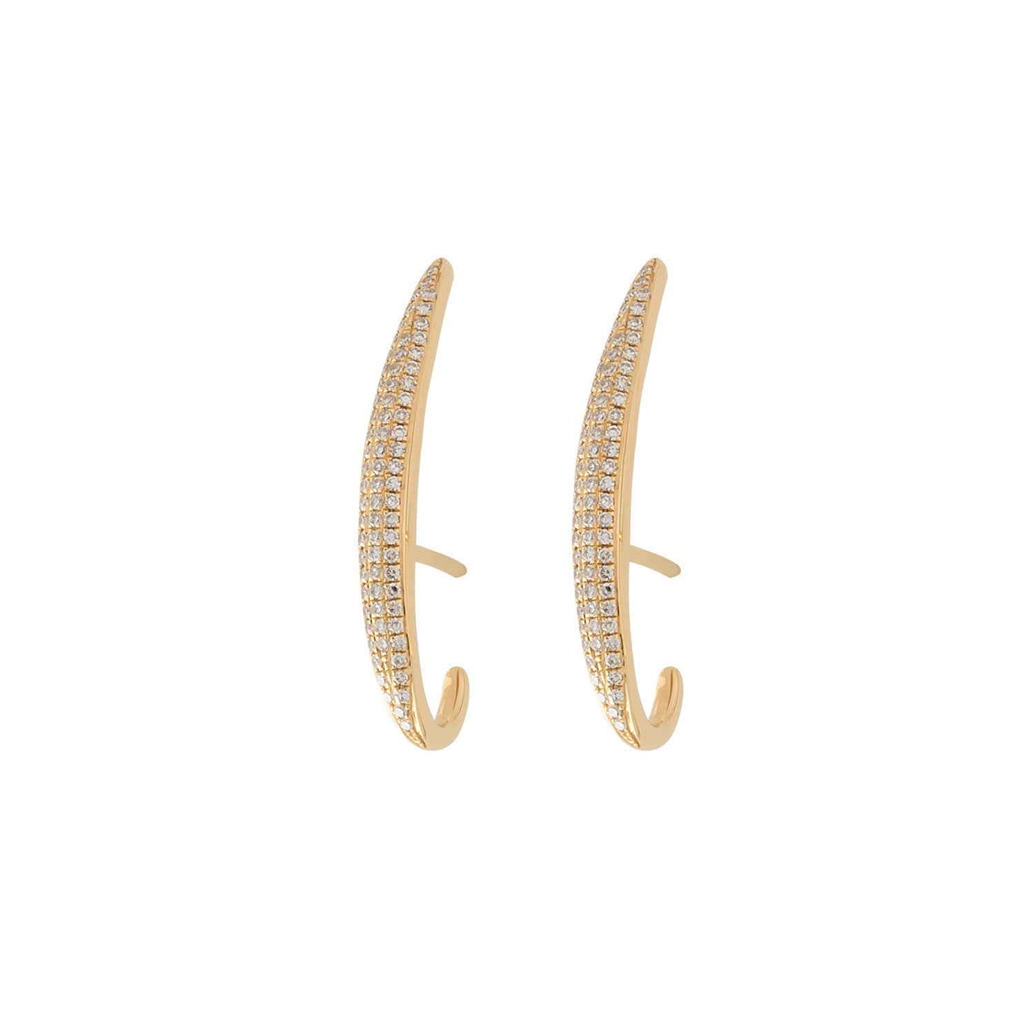 Line Stud earrings with Diamonds