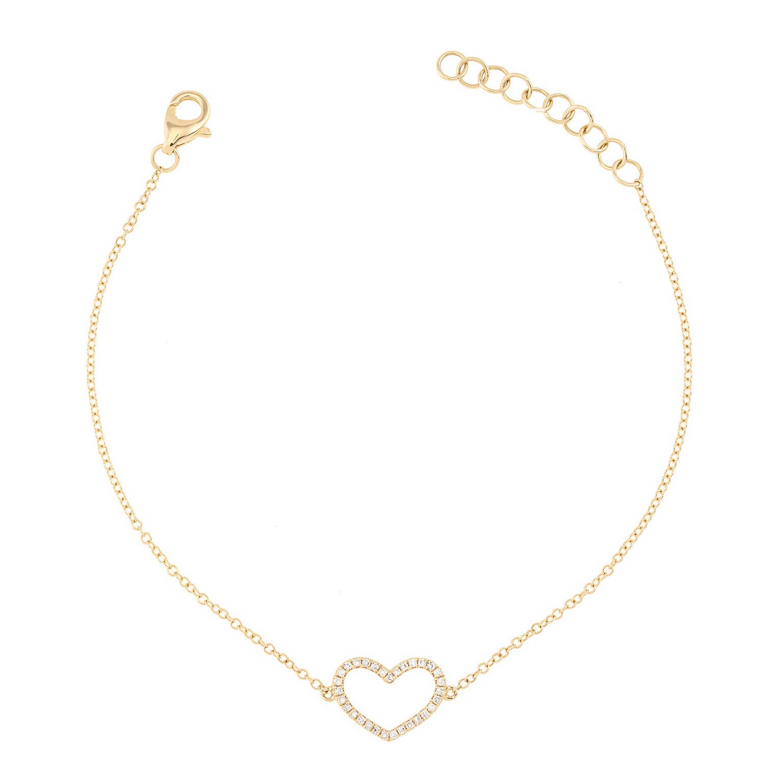 Diamond Heart Shape chain Bracelet