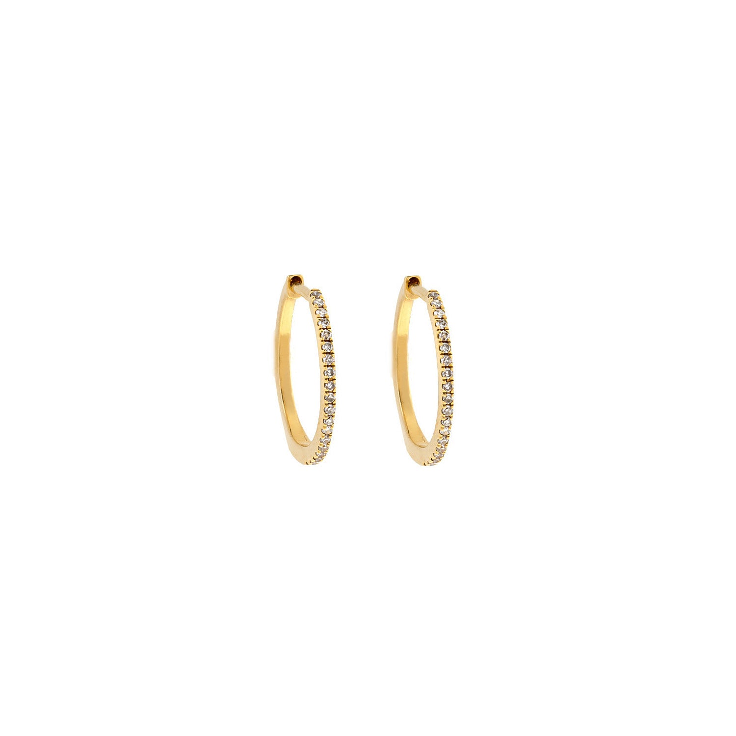 Diamond hoops earrings