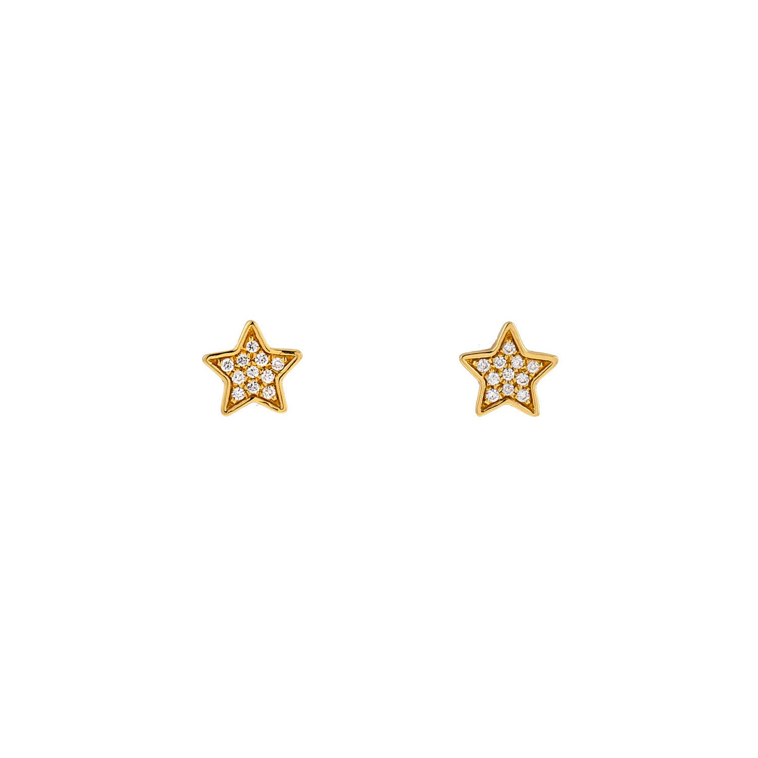 Multi diamond star earrings