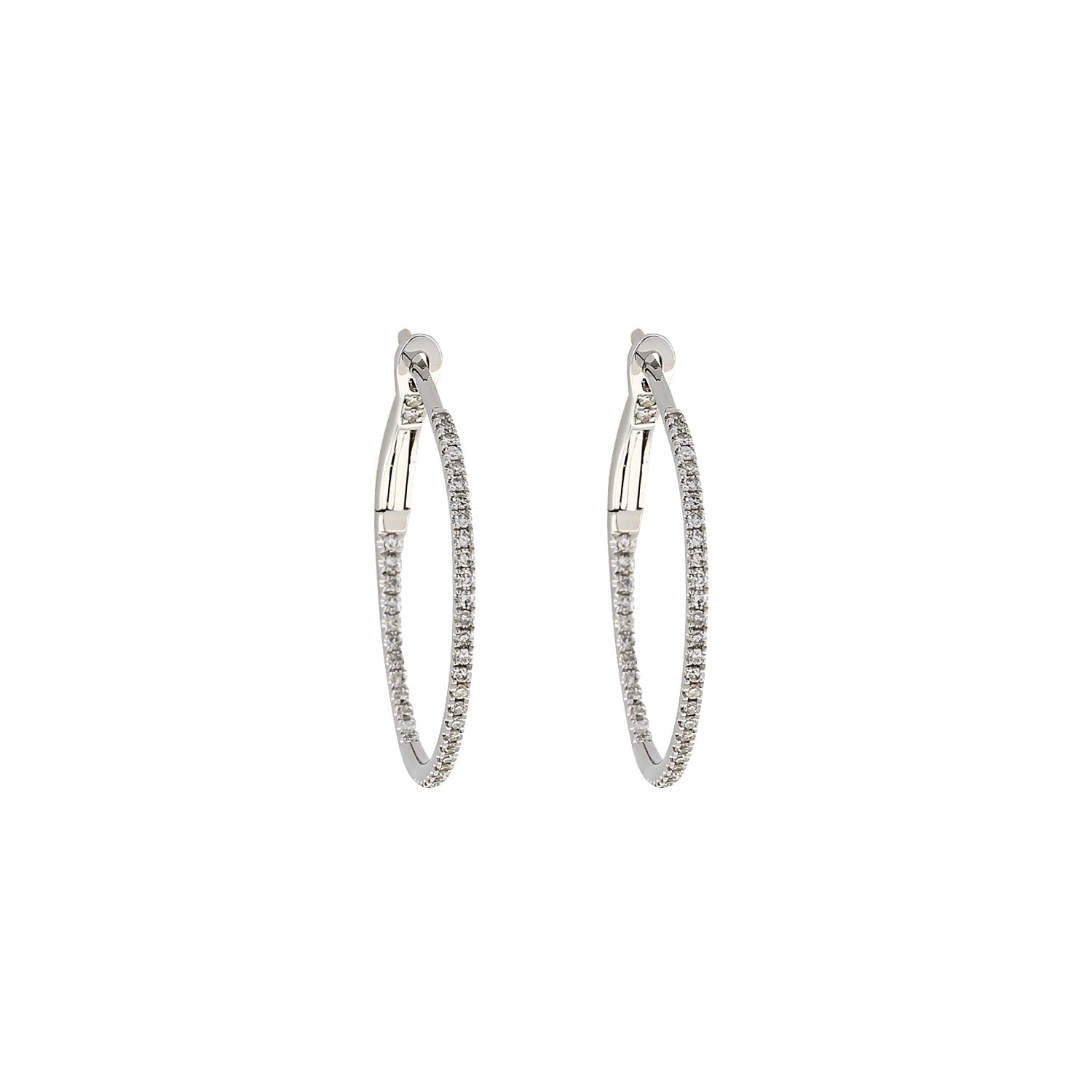 Diamond hoop earrings