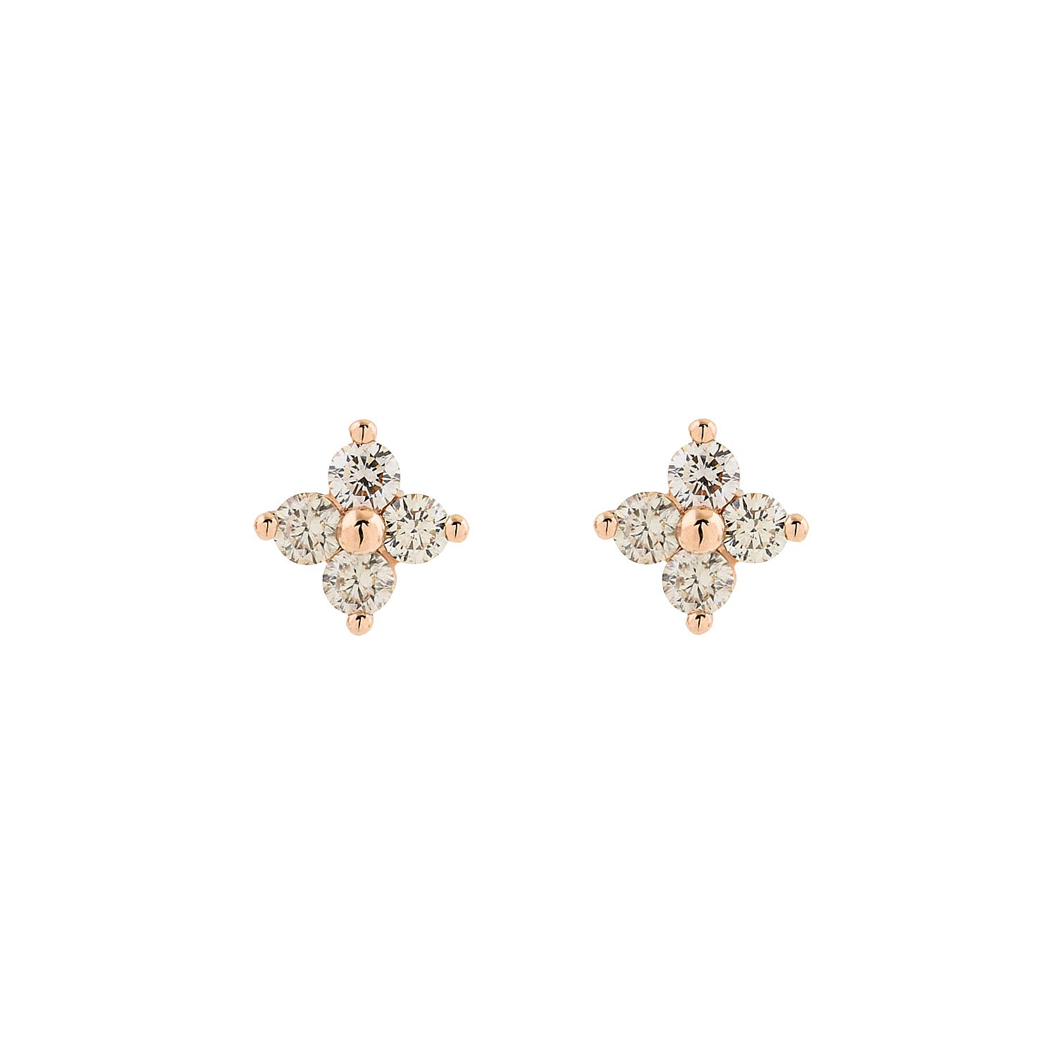 Cross diamond earrings