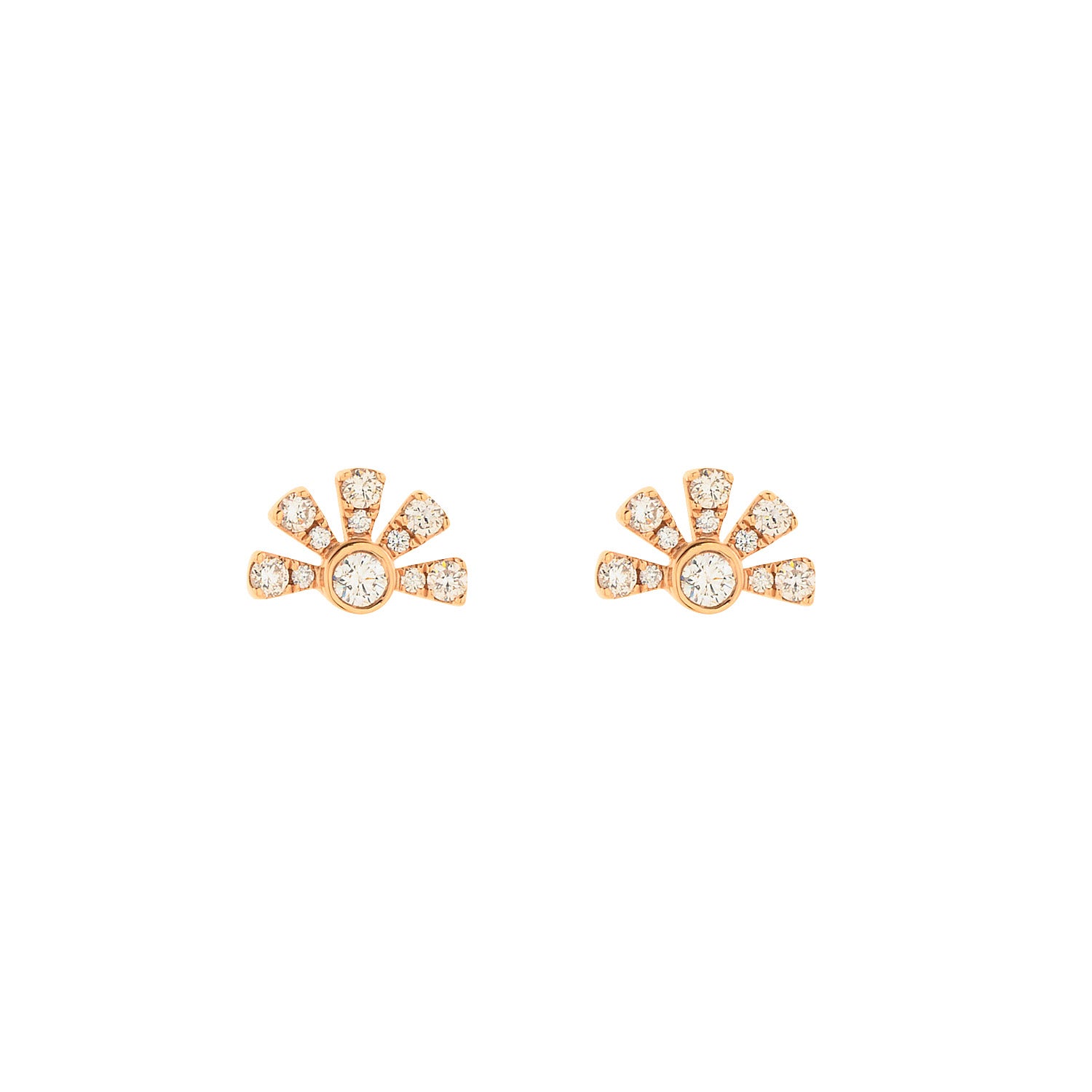 Fan shape Diamond earrings