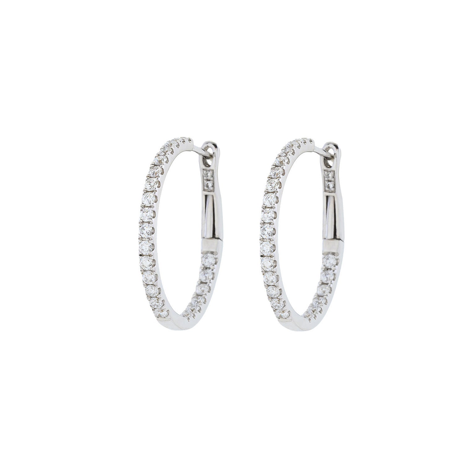 Diamond Hoop Earrings