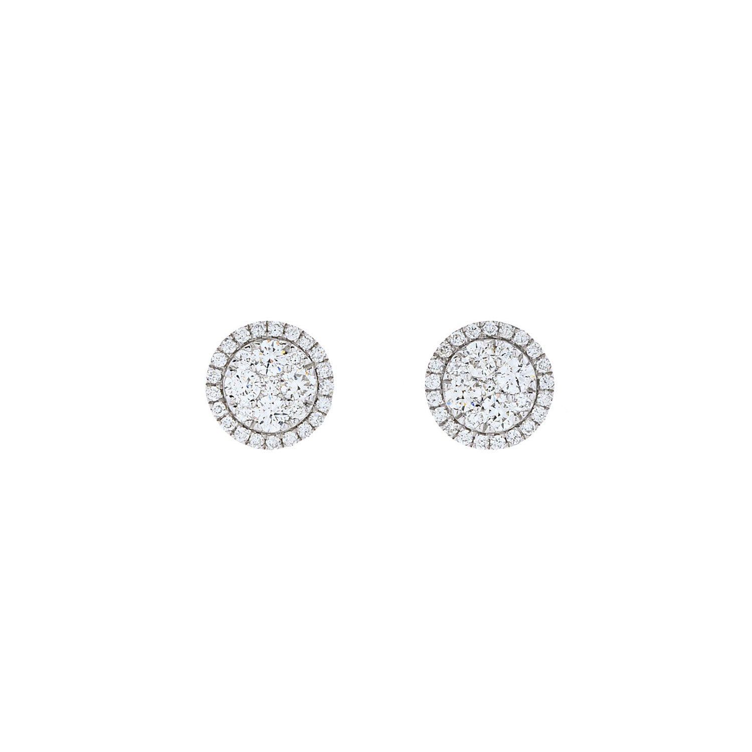 Rosette Diamond Stud Earrings