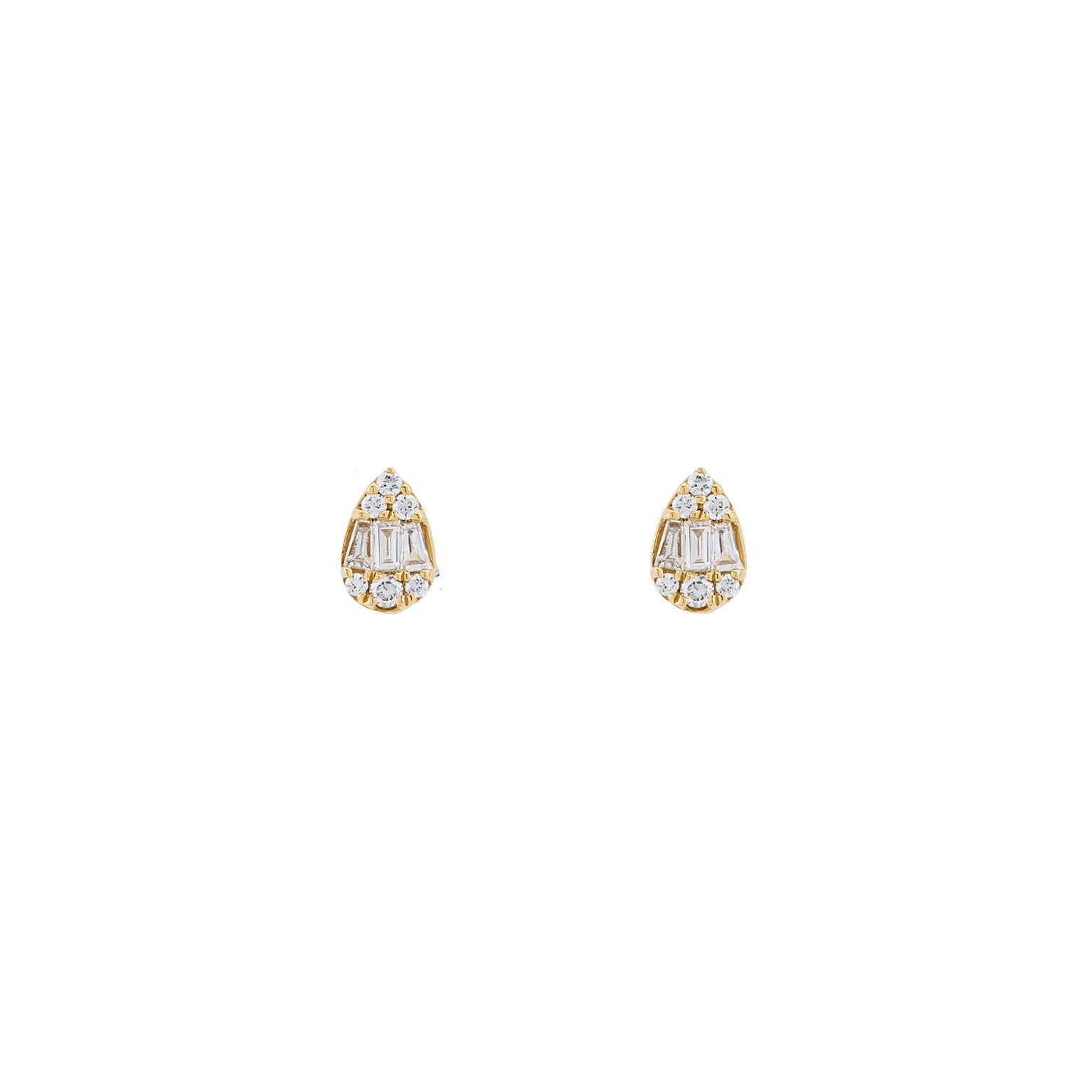 Baguette Diamond Stud Earrings