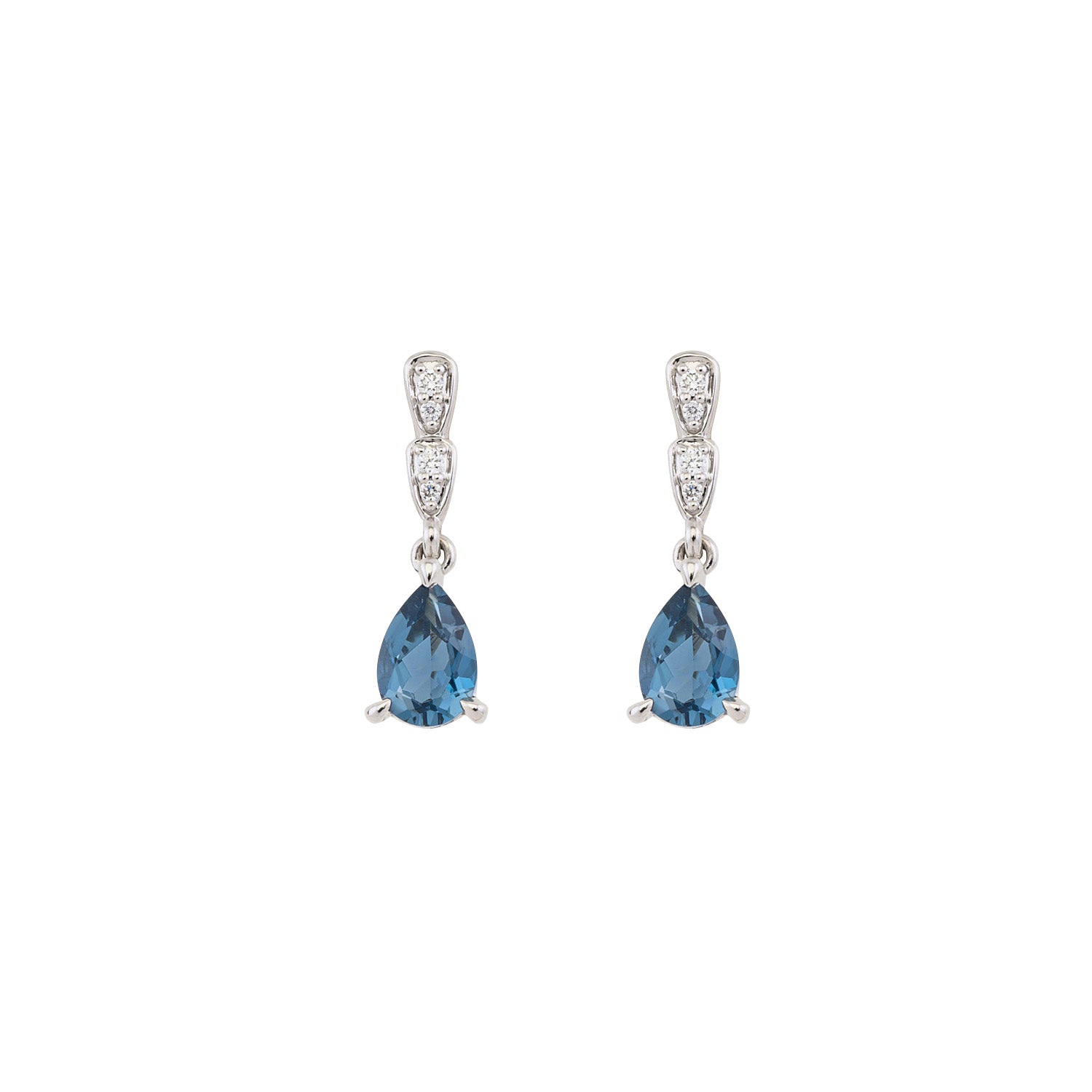 Pear-shaped London Blue Earrings