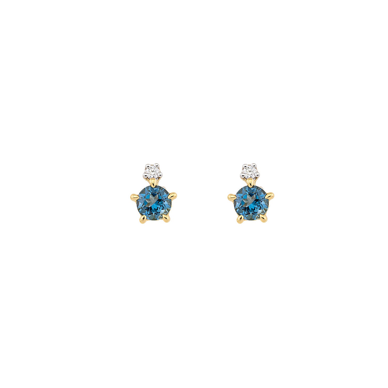 London Blue Diamond Stud Earring