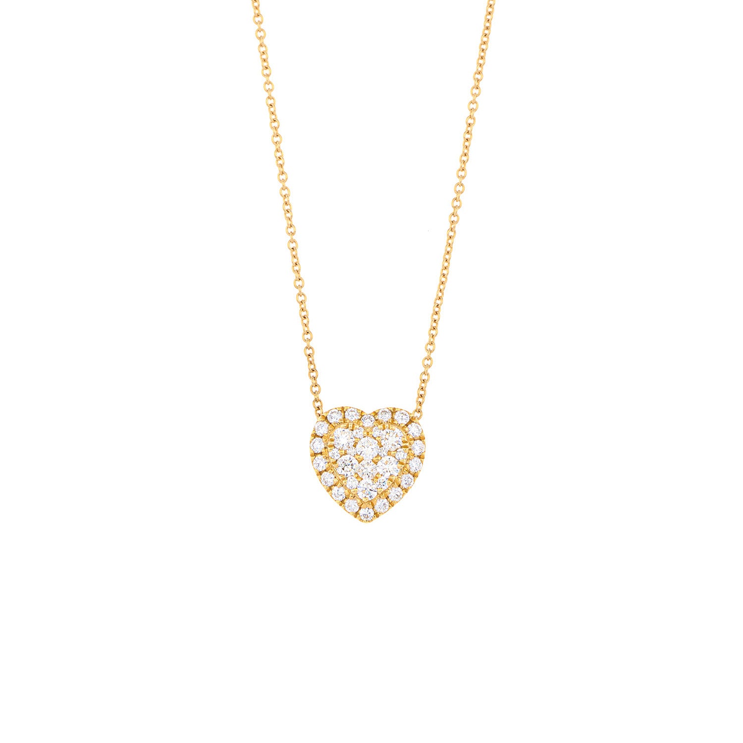 Multi Diamond Heart Necklace