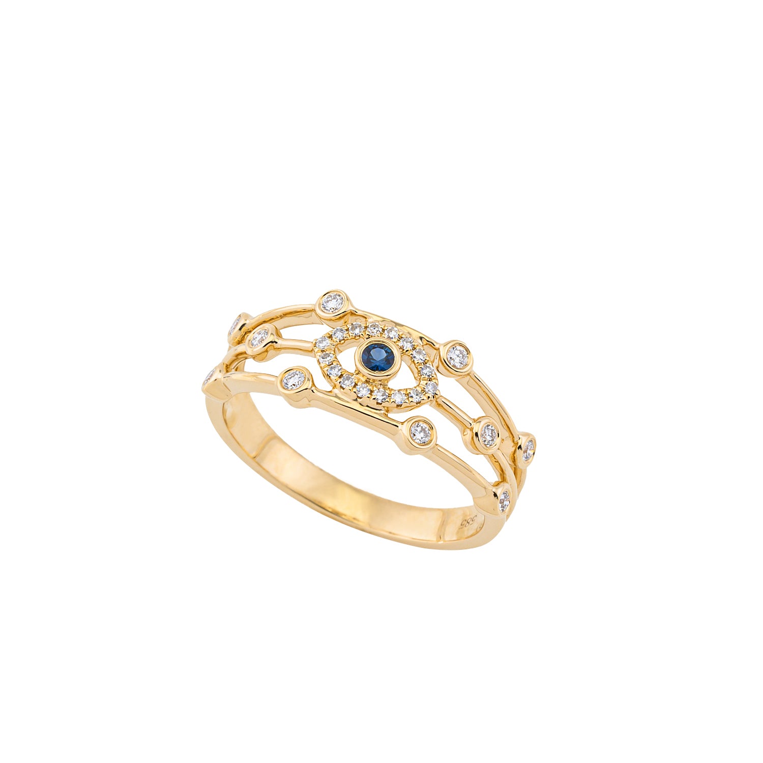 Evil Eye Diamond Ring