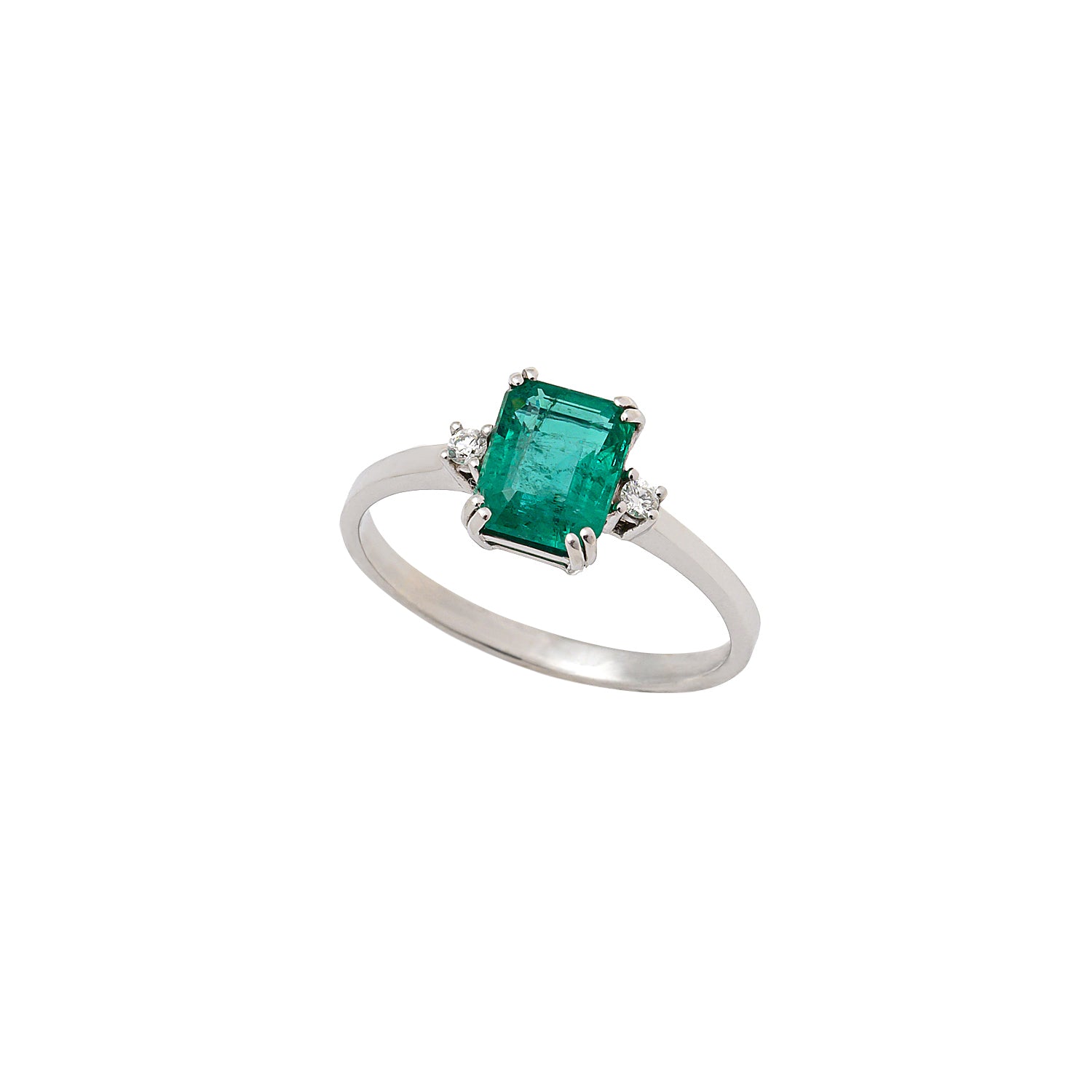 Emerald diamond ring