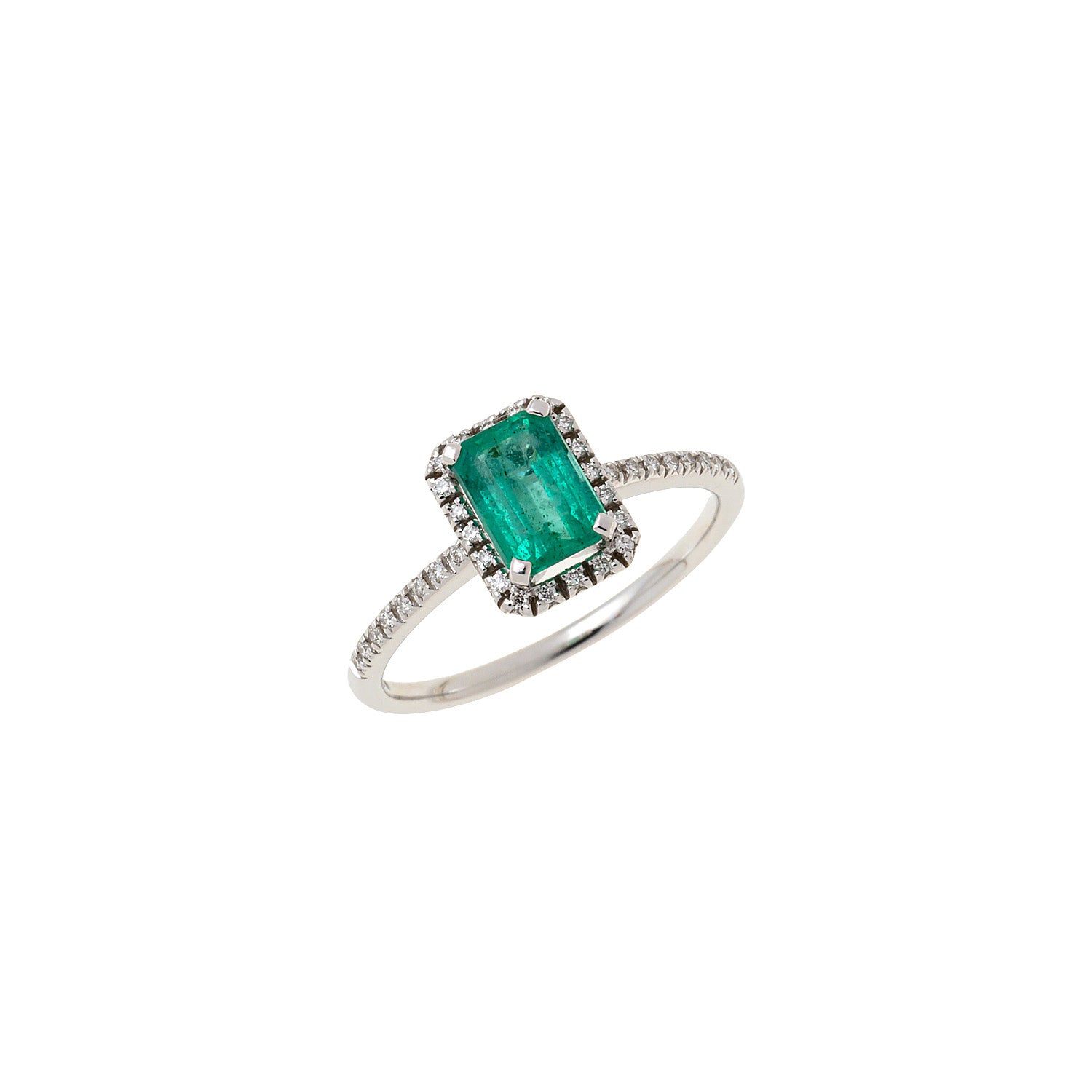 Emerald diamond ring