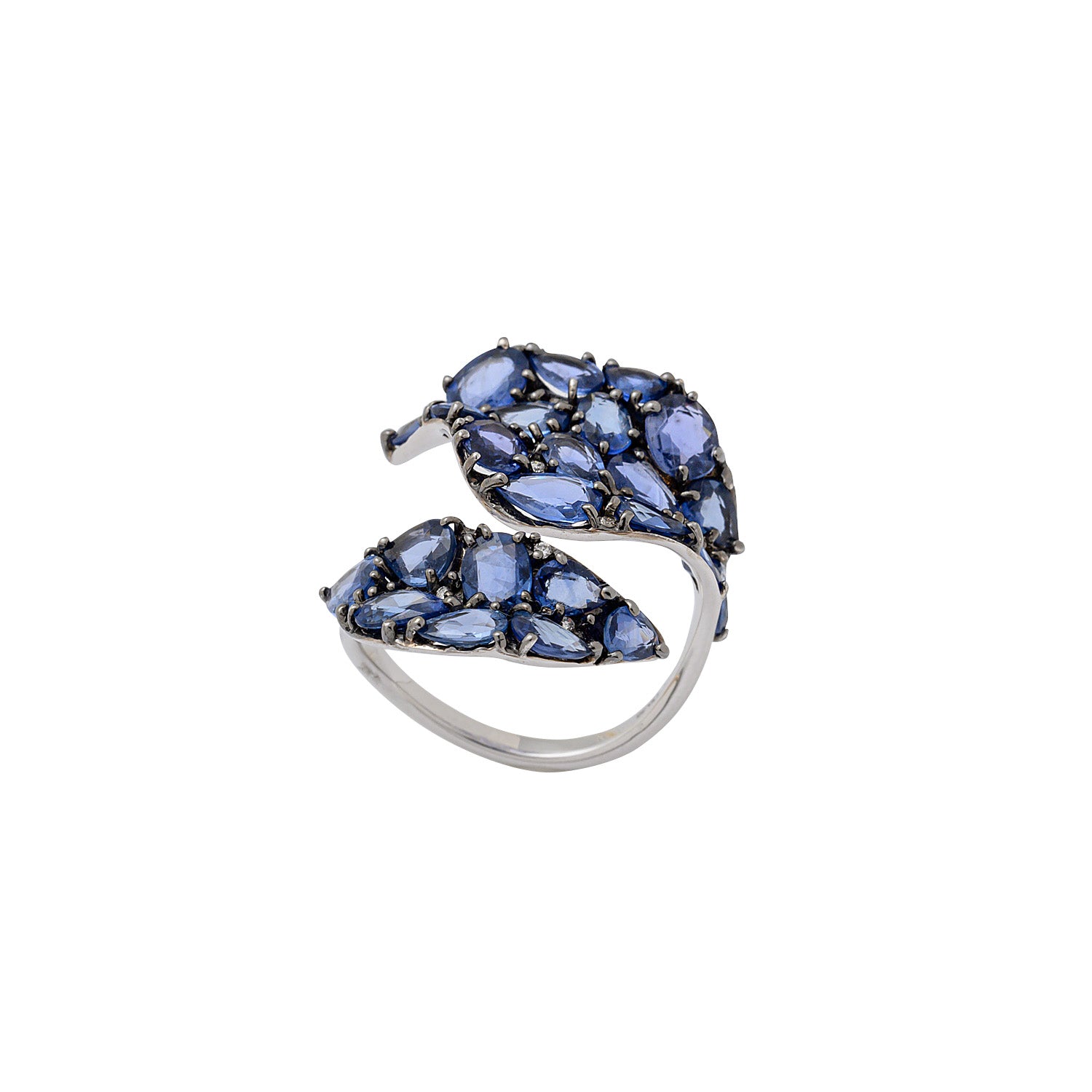 Leaves Sapphire Ring