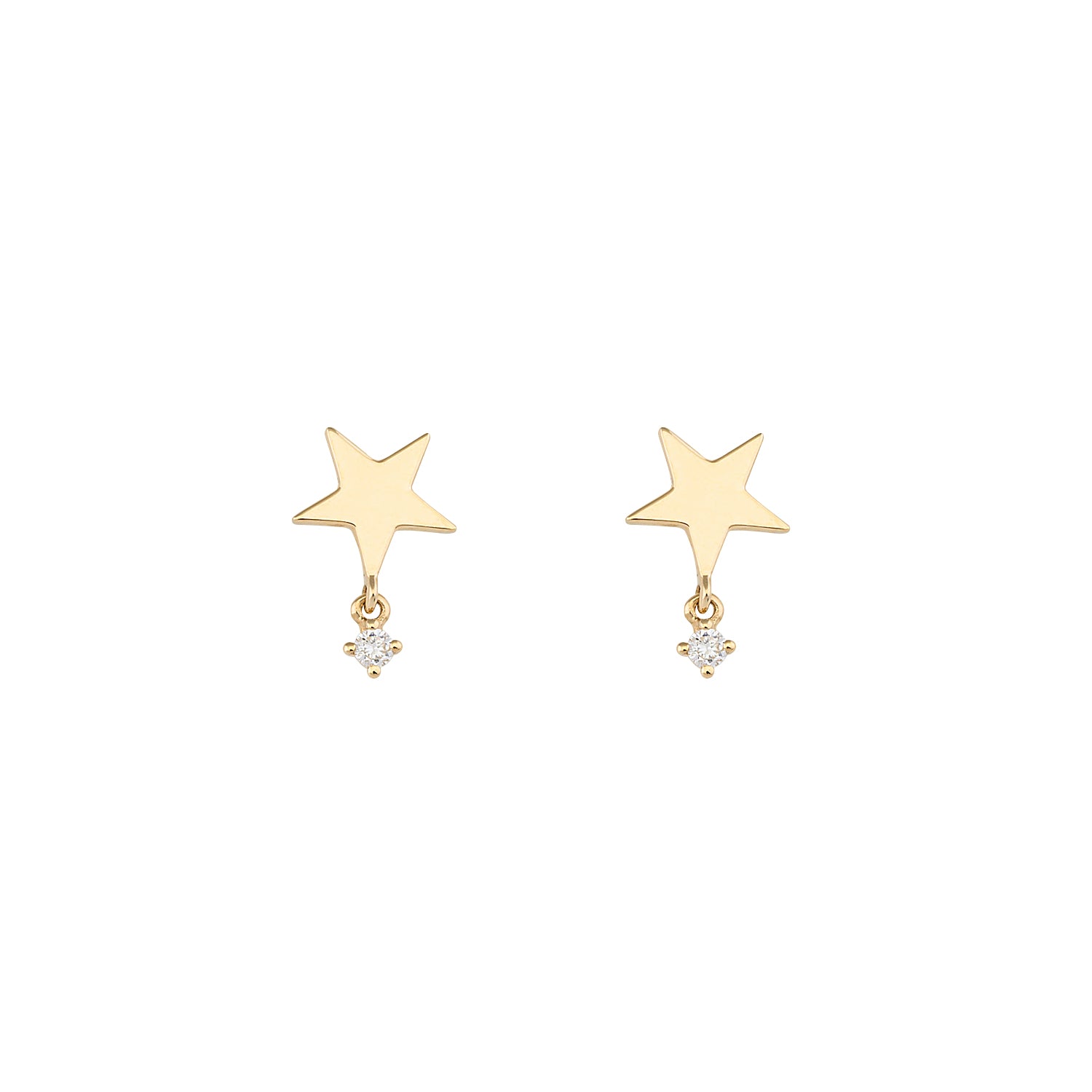 Gold Stars with Diamond