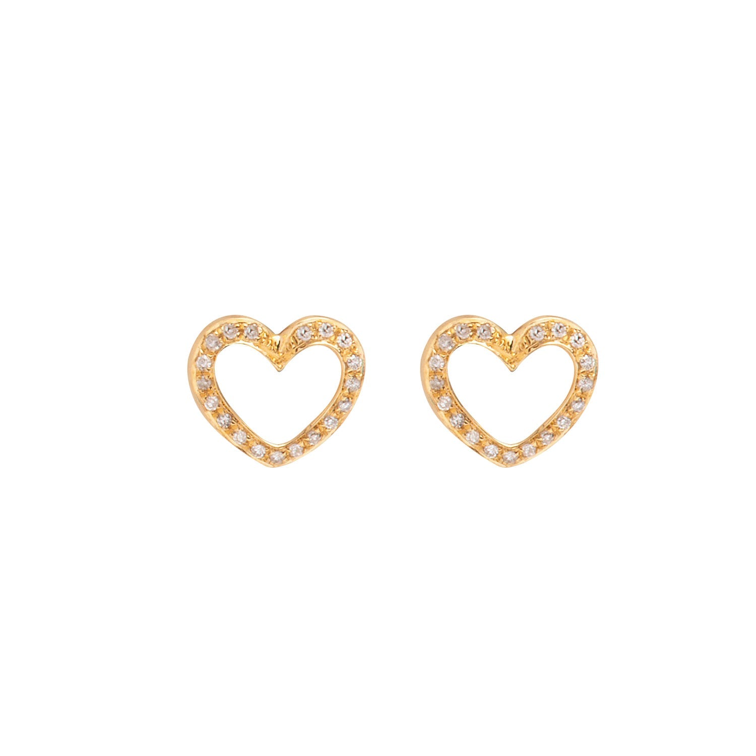 Diamond Heart Earrings