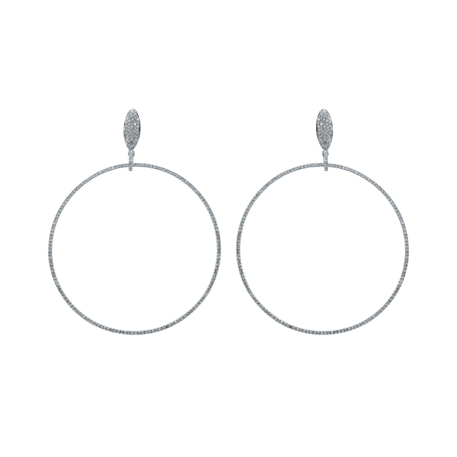 Diamond Hoop Earrings. Σκουλαρίκη Κρίκος.