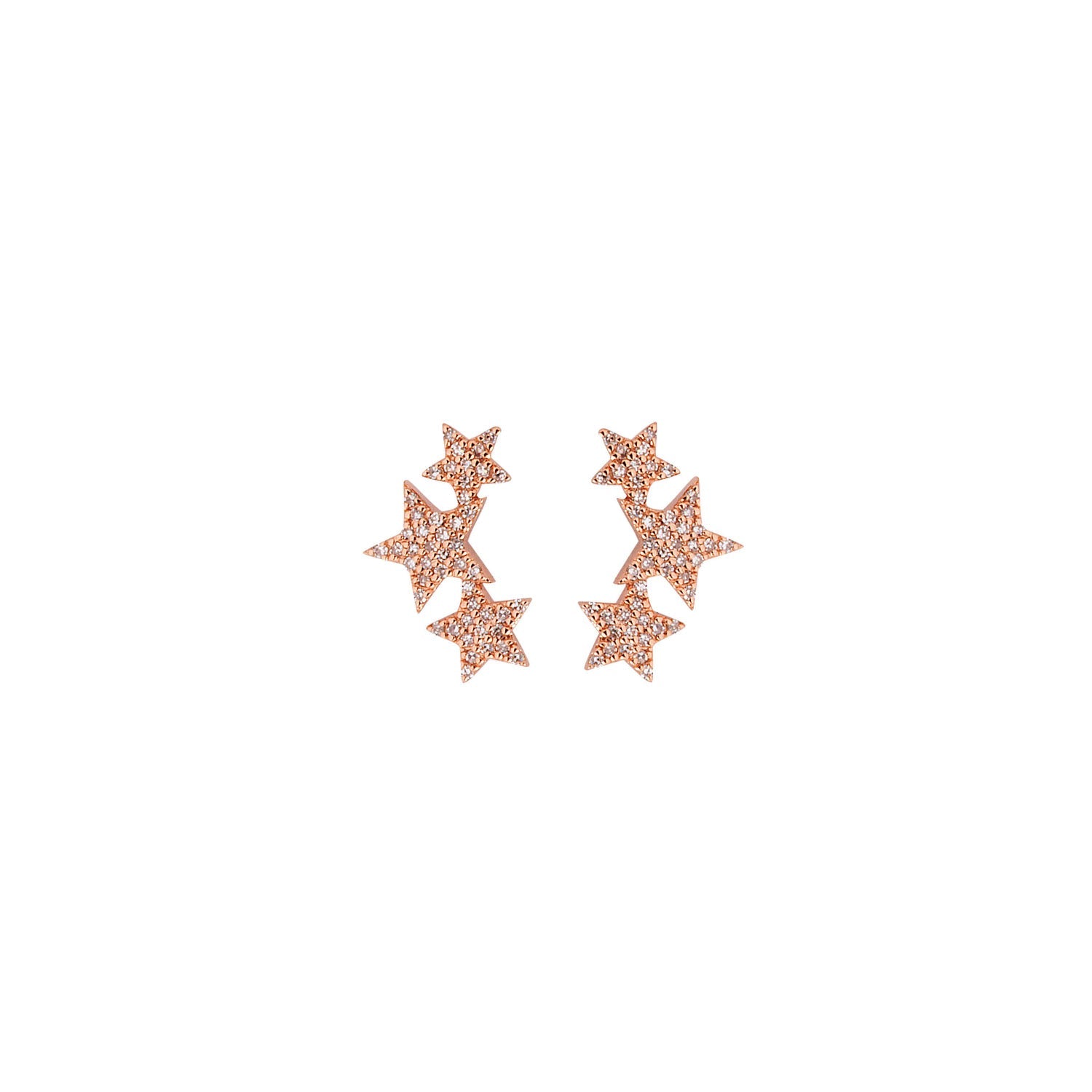 Diamond Star Stud Earrings