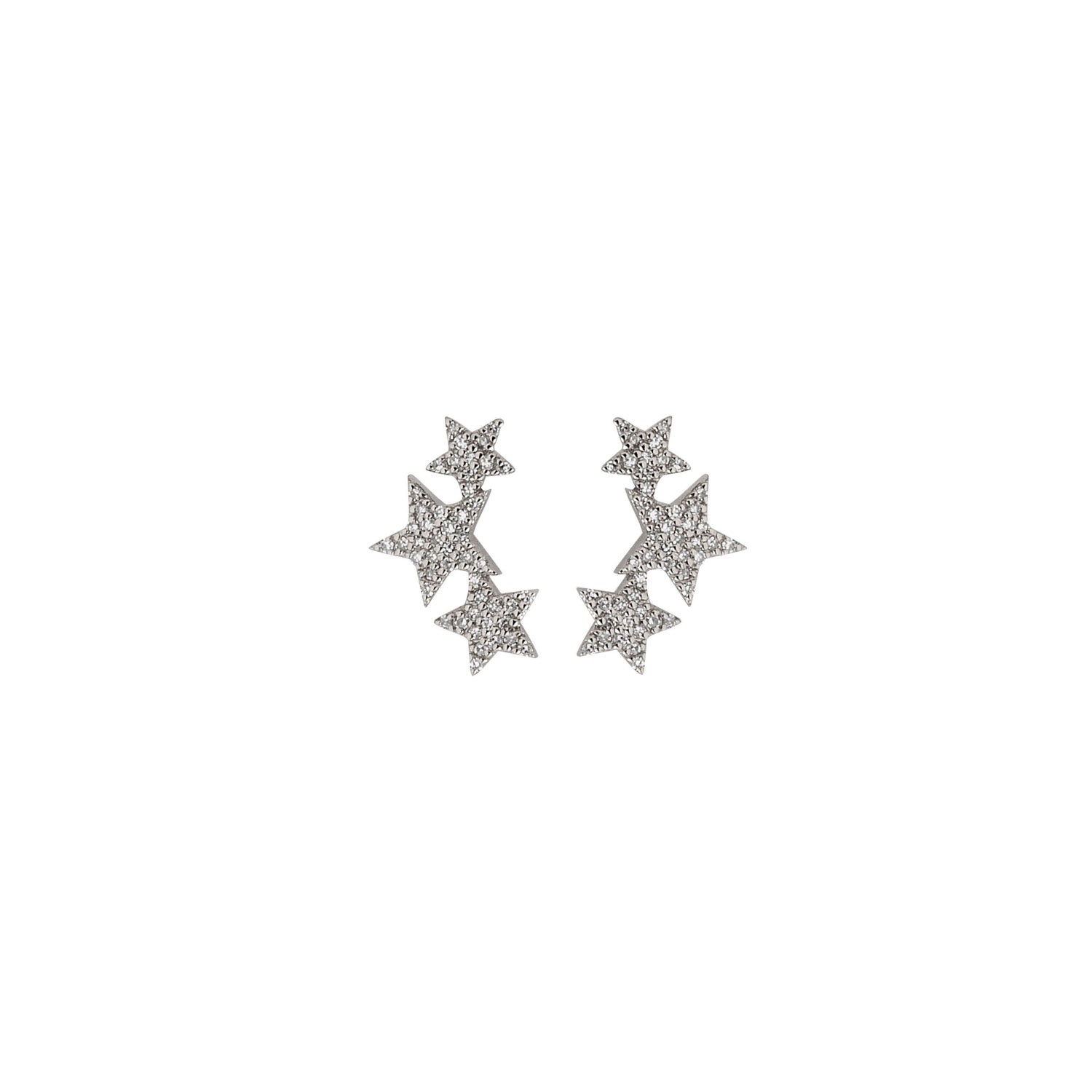 Diamond Star Stud Earrings