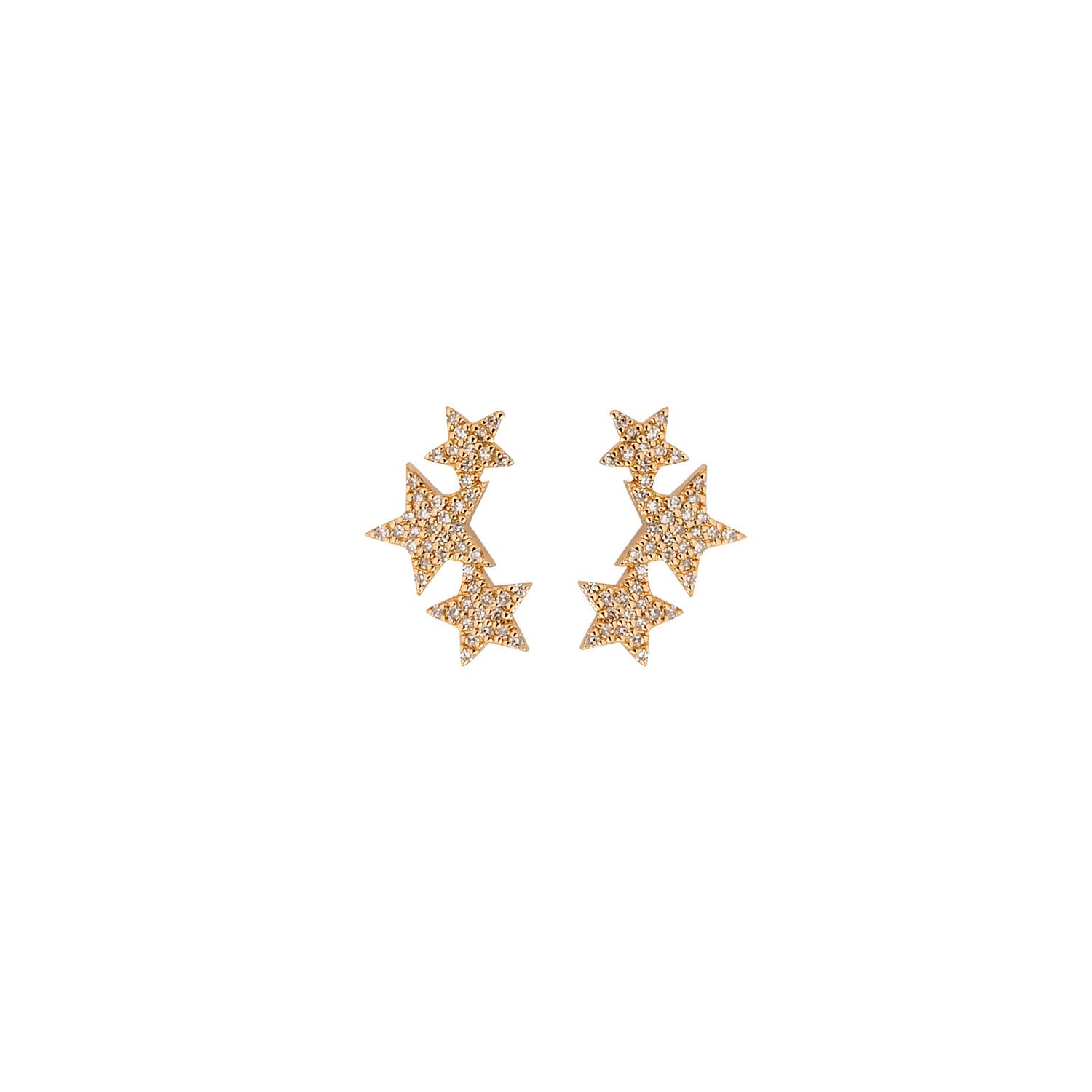 Diamond Star Stud Earrings