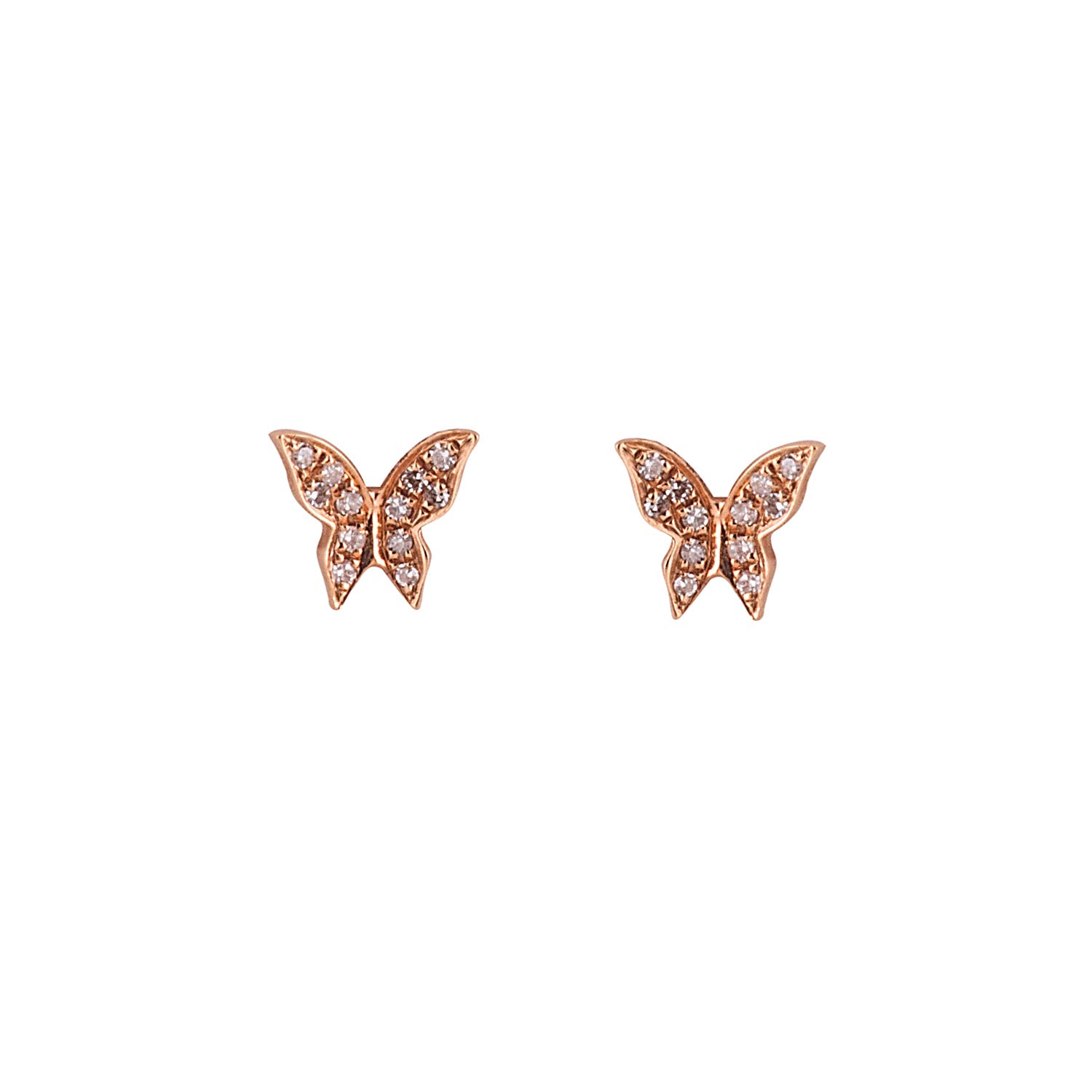 Diamond Butterfly Earrings. Butterfly Studs