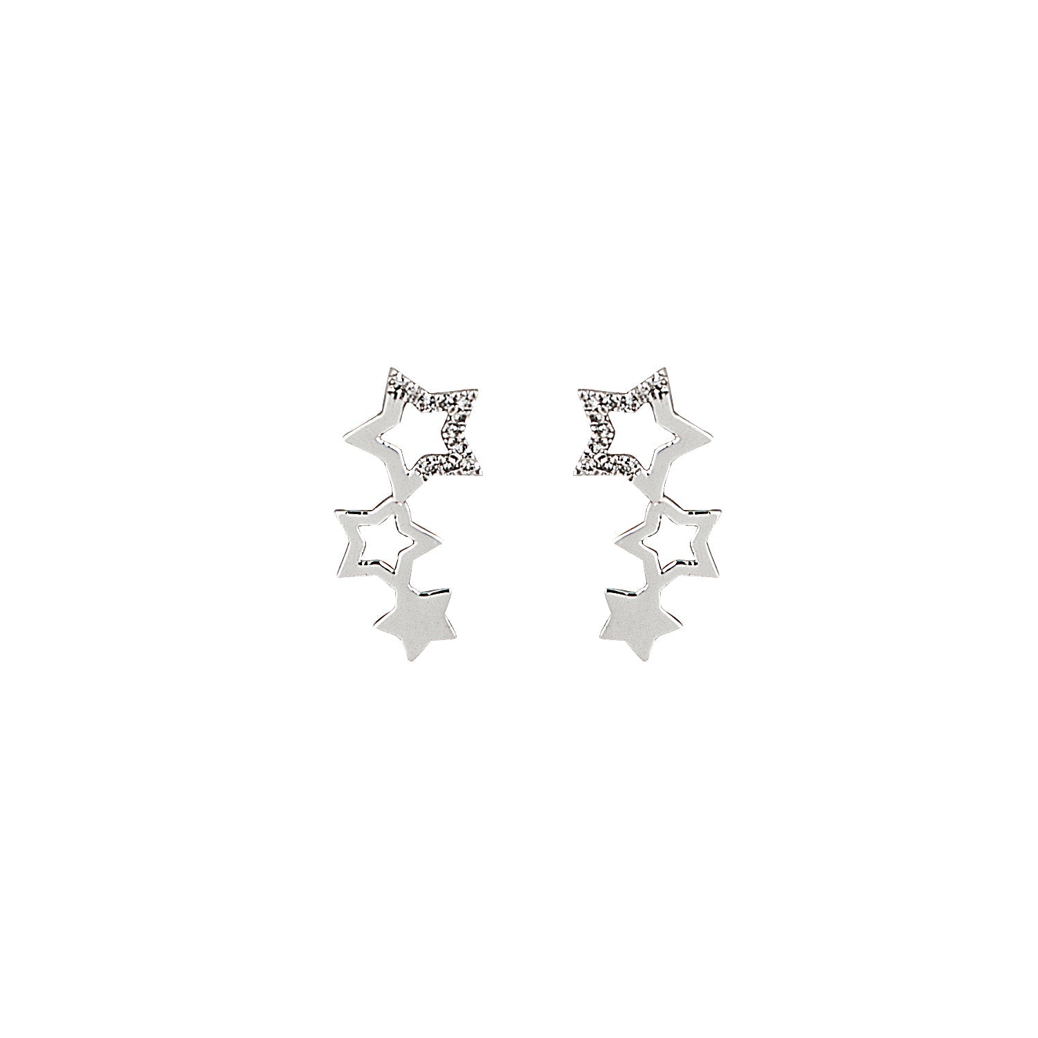 Diamond Star Stud Earrings