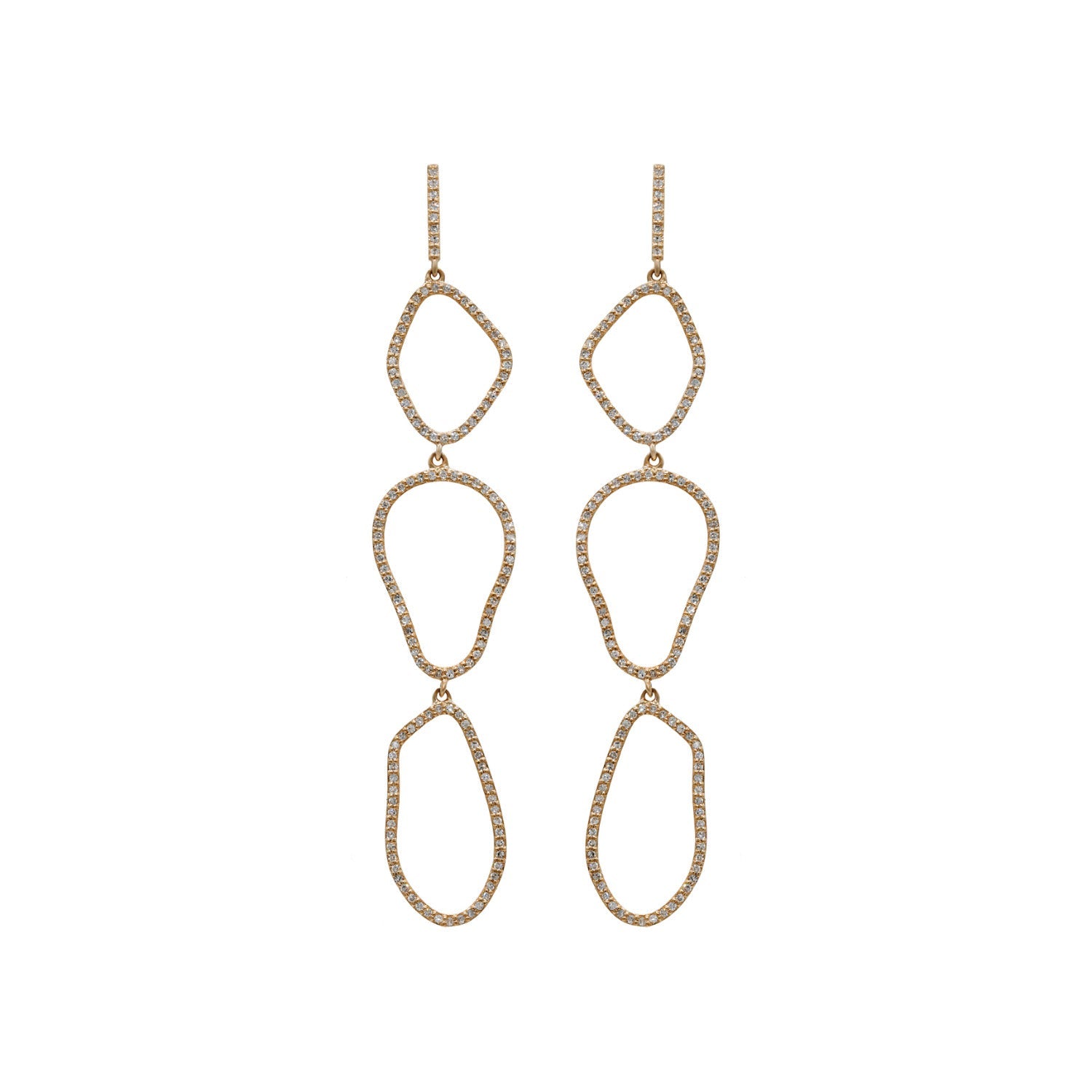 Triple Cloud Dangling Earring - Anatol Jewelry