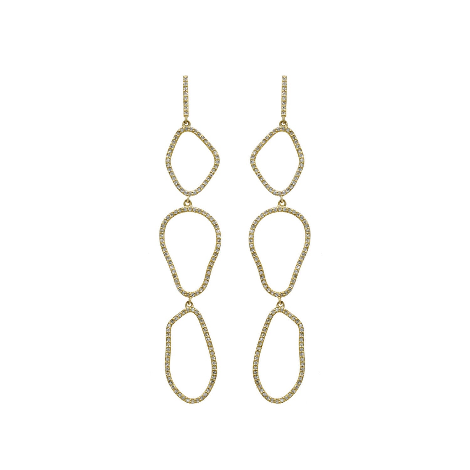 Triple Cloud Dangling Earring - Anatol Jewelry