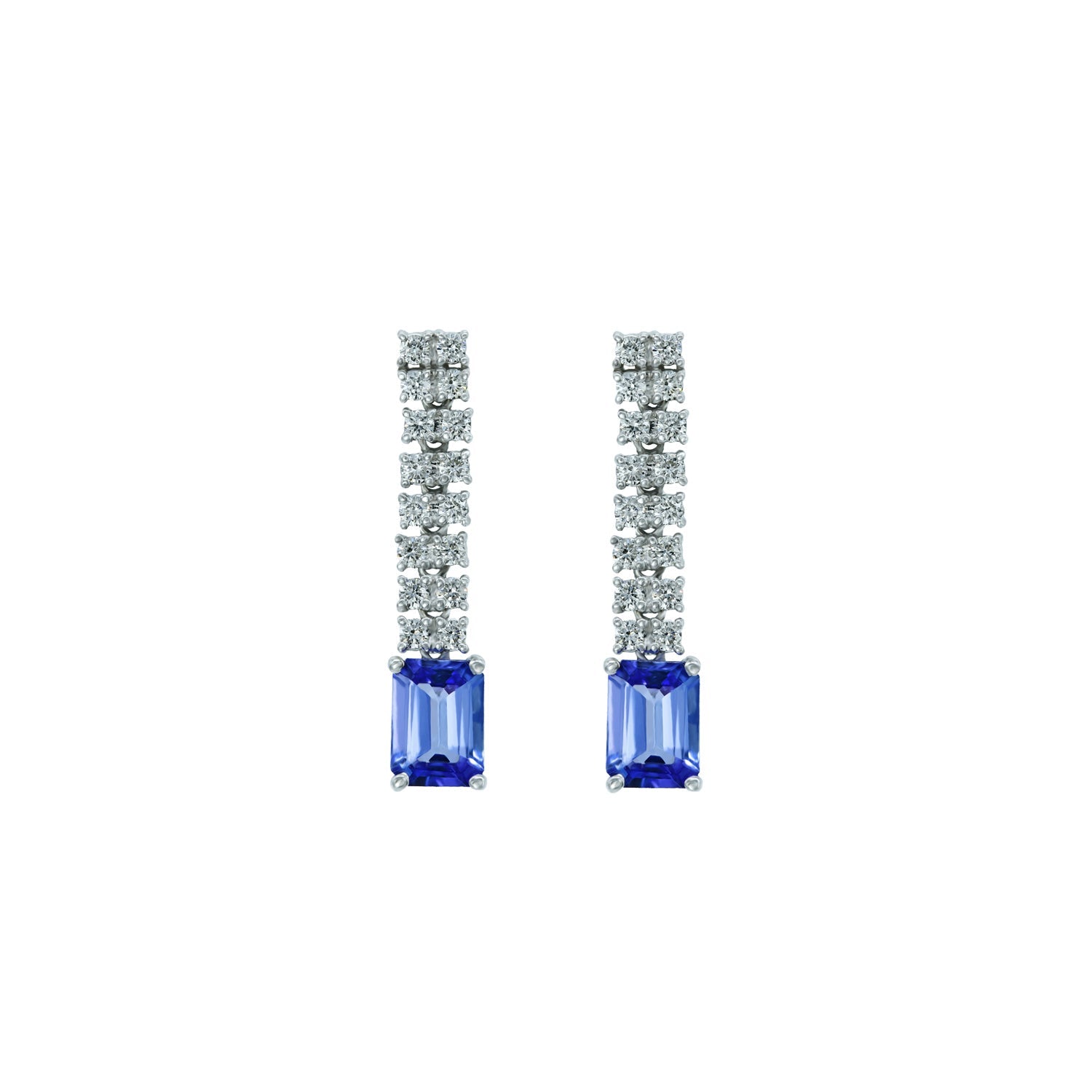 Diamond and Tanzanite Earrings