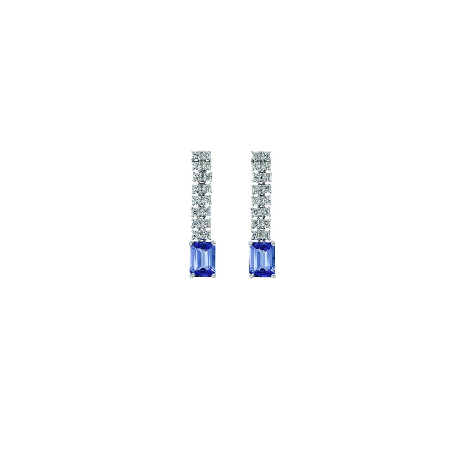 Diamond and Tanzanite Earrings