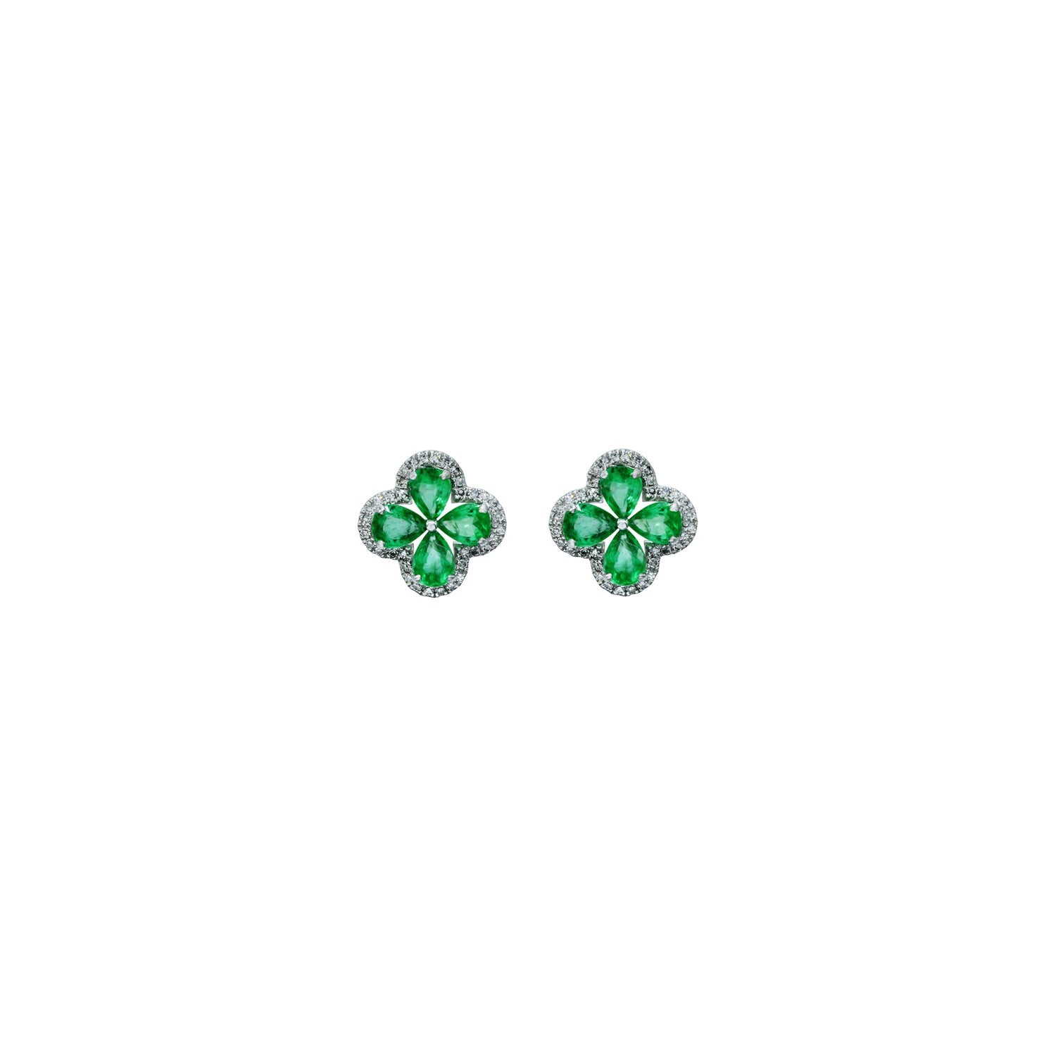 Diamond and Emerald Earring. Σκουλαρίκι με σμαράγδι και μπριγιάν.