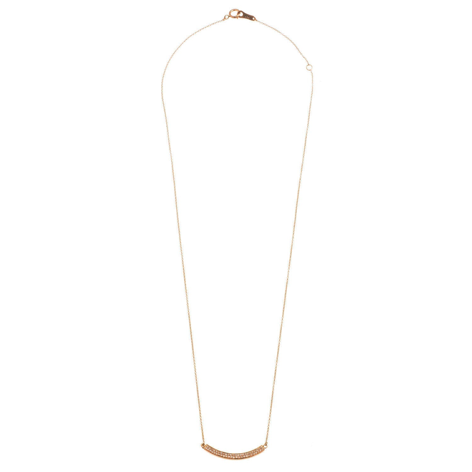 Two Line Diamond Bar Necklace - Anatol Jewelry