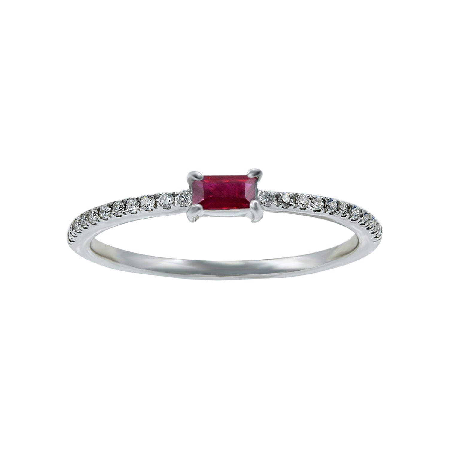 Ruby ring. Ruby and diamond ring.